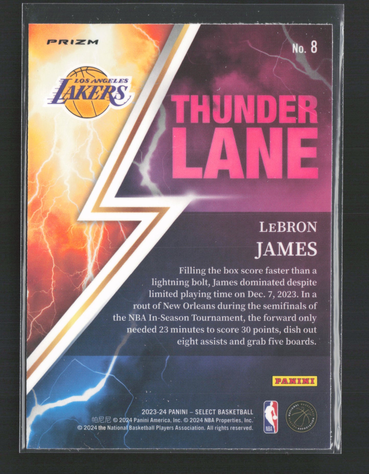 2023-24 LEBRON JAMES Thunder Lane Select Lakers