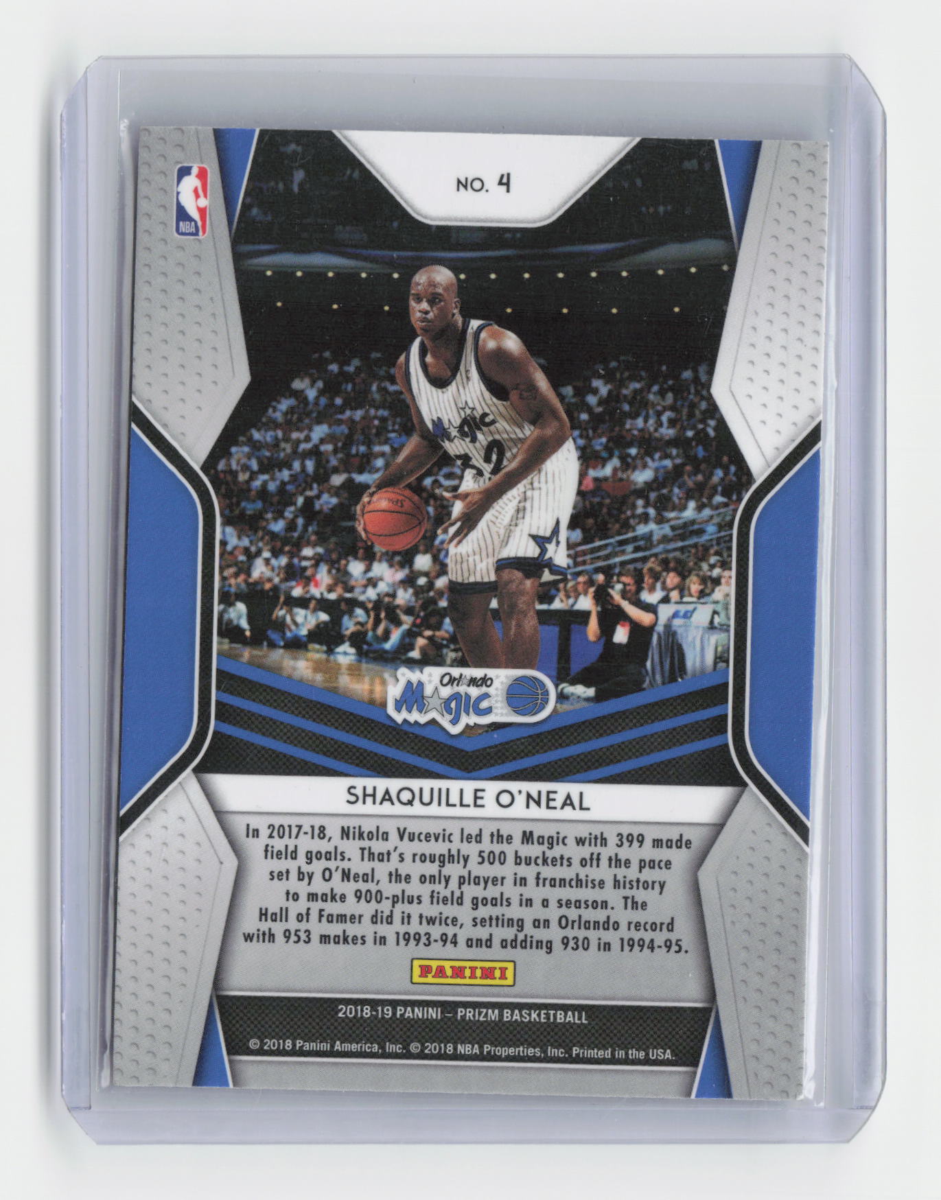 2017-18 SHAQUILLE O'NEAL Dominance Insert - Prizm Magic- #4