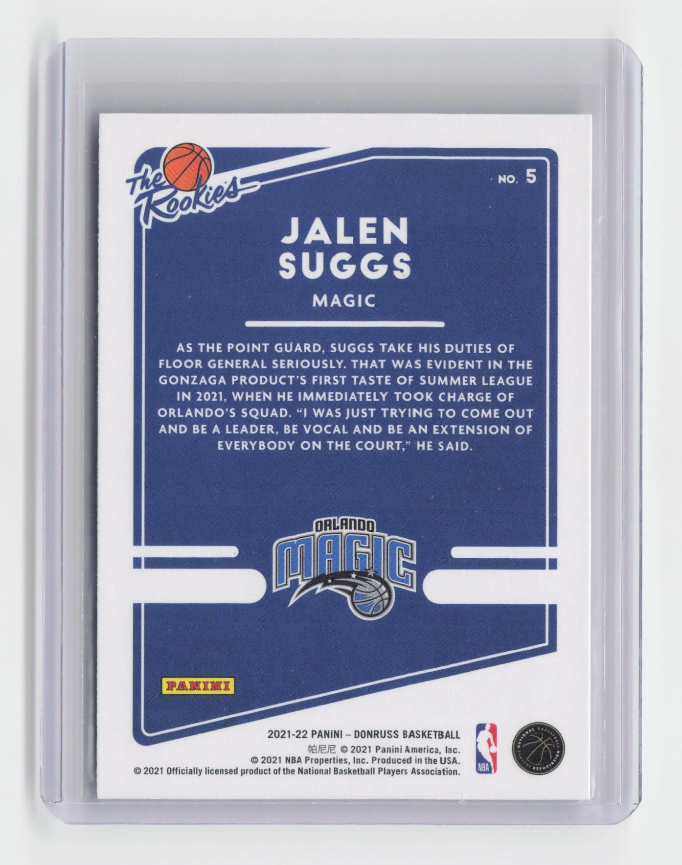 2021-22 JALEN SUGGS The Rookies Donruss Magic