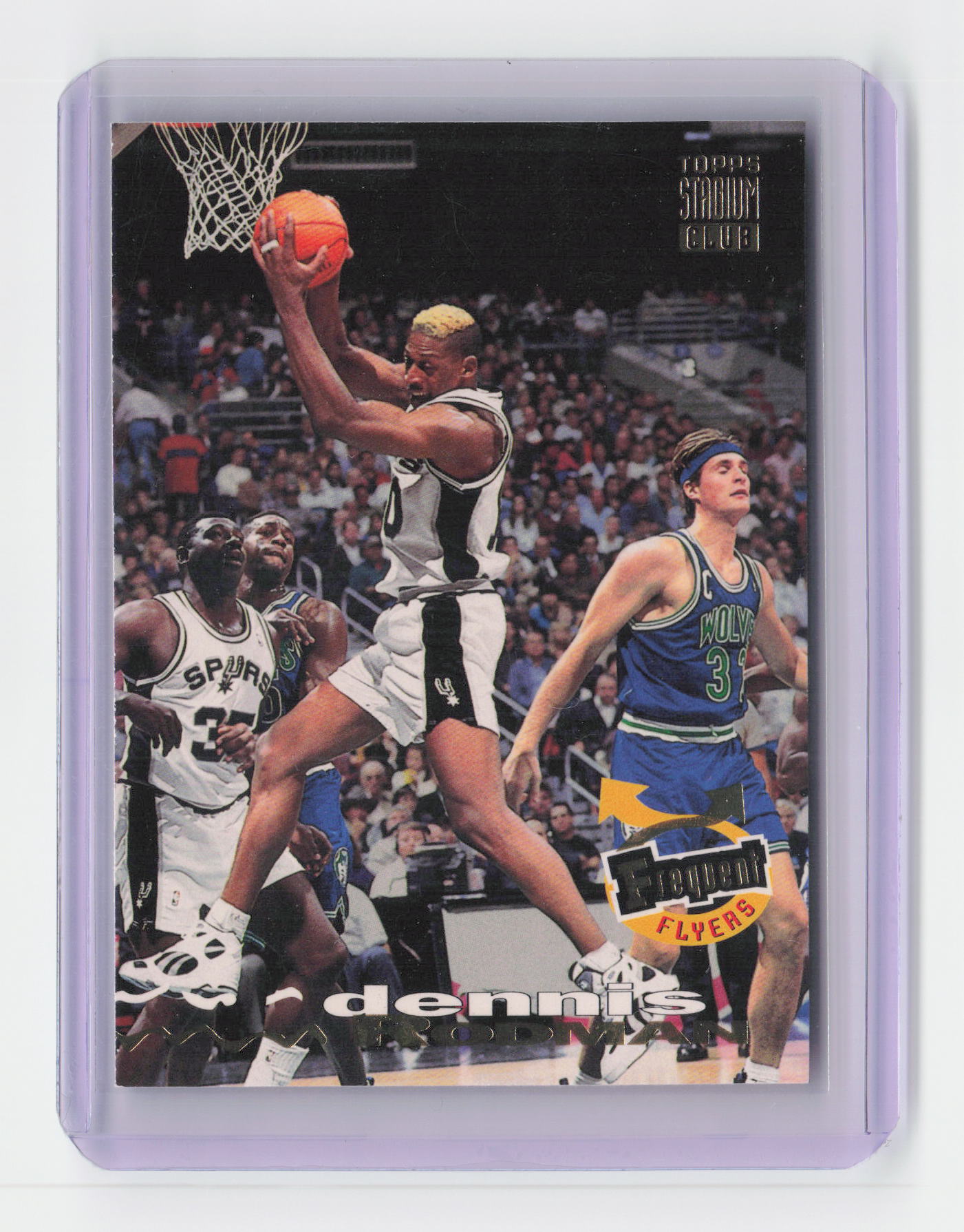 1992-93 DENNIS RODMAN Topps Stadium Club - Frequent Flyers Spurs