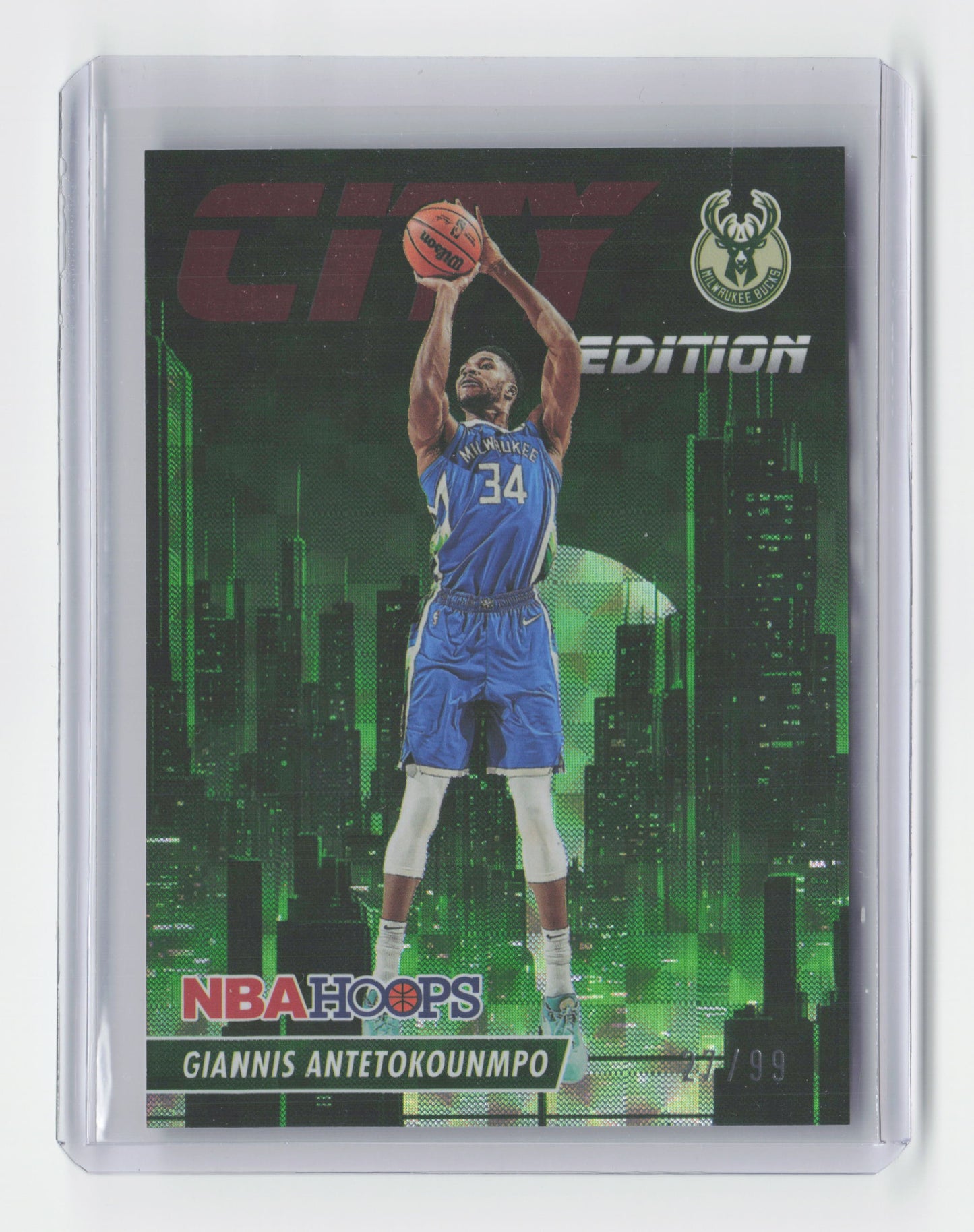 2023-24 GIANNIS ANTETOKOUNMPO 27/99 Red City Edition Hoops Bucks