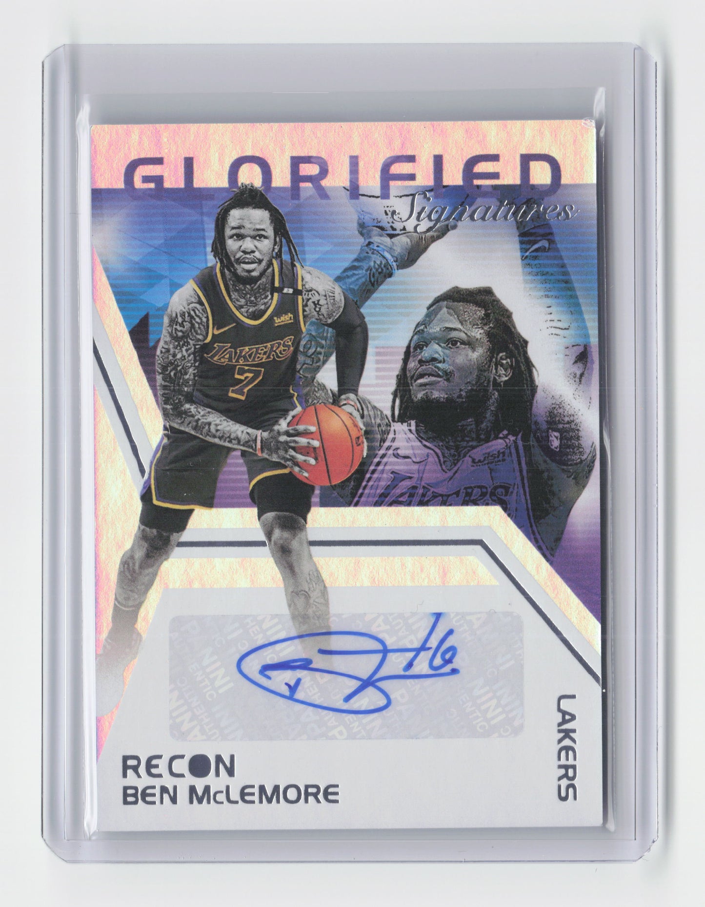 2020-21 BEN McLEMORE Glorified Signatures Recon Lakers #GS-BML