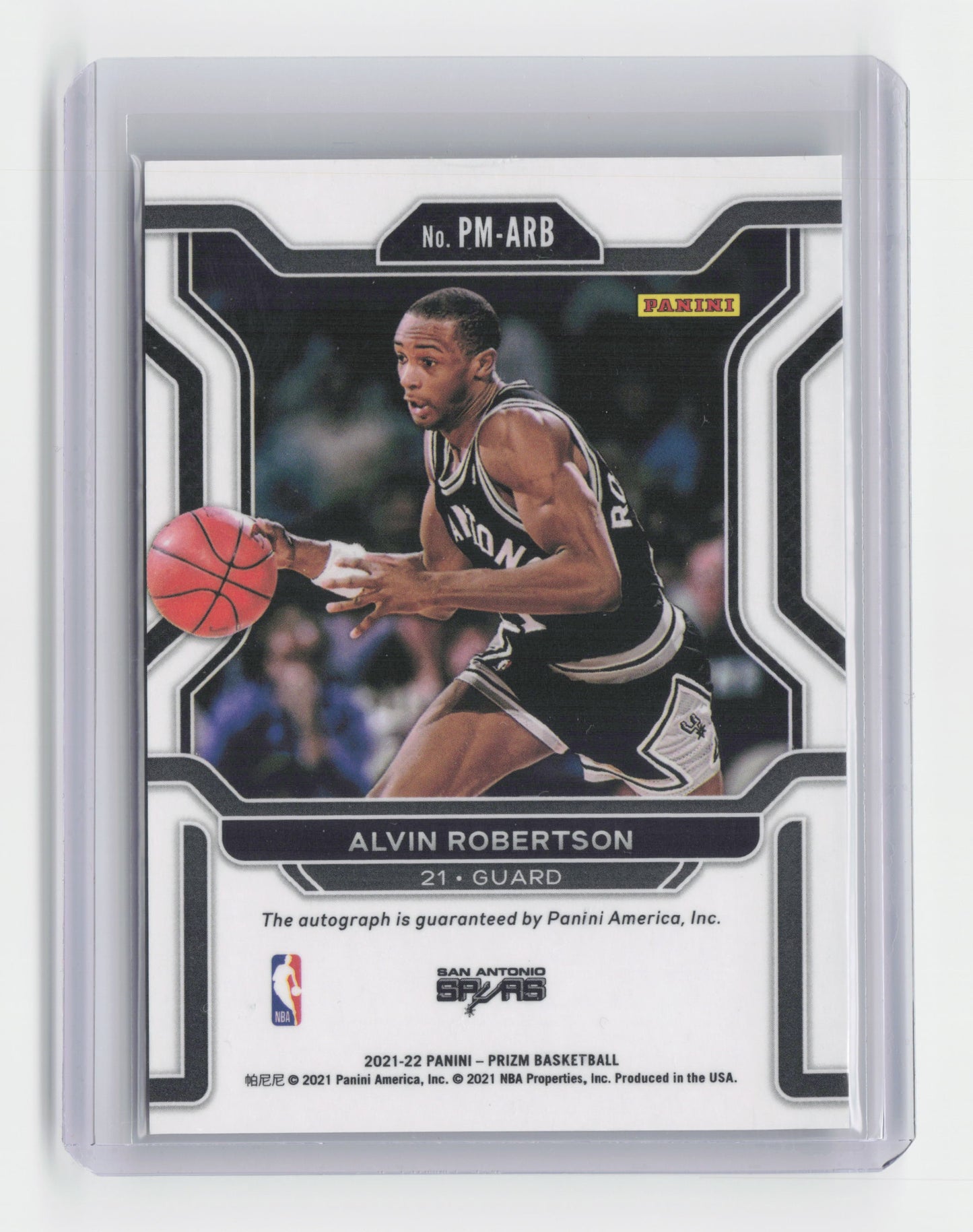 2021-22 ALVIN ROBERTSON Penmanship Autograph Prizm Spurs #PM-ARB