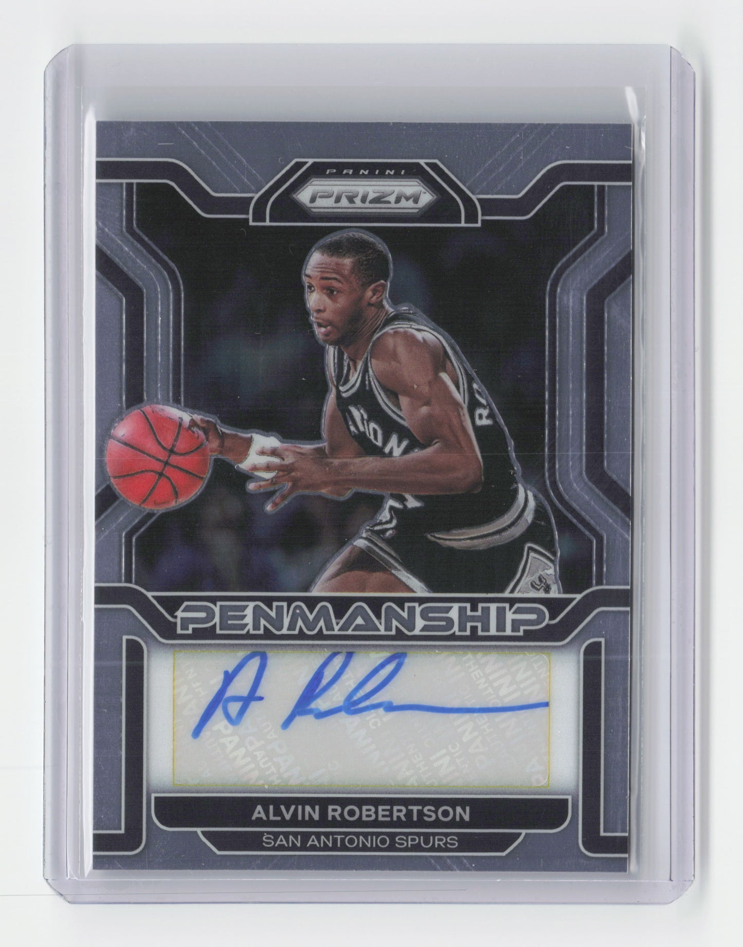 2021-22 ALVIN ROBERTSON Penmanship Autograph Prizm Spurs #PM-ARB