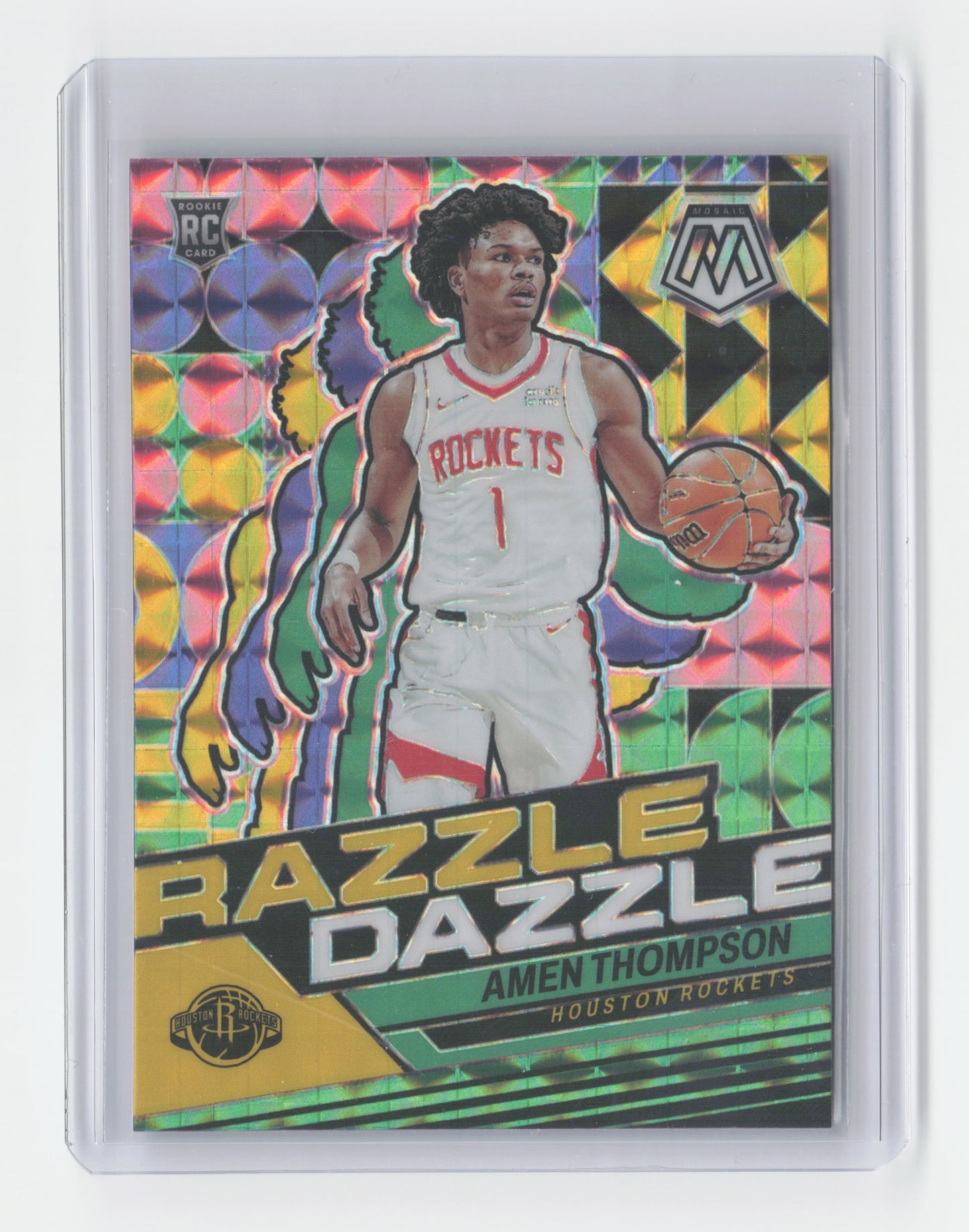 2023-24 AMEN THOMPSON Razzle Dazzle SSP Mosaic Rockets #13
