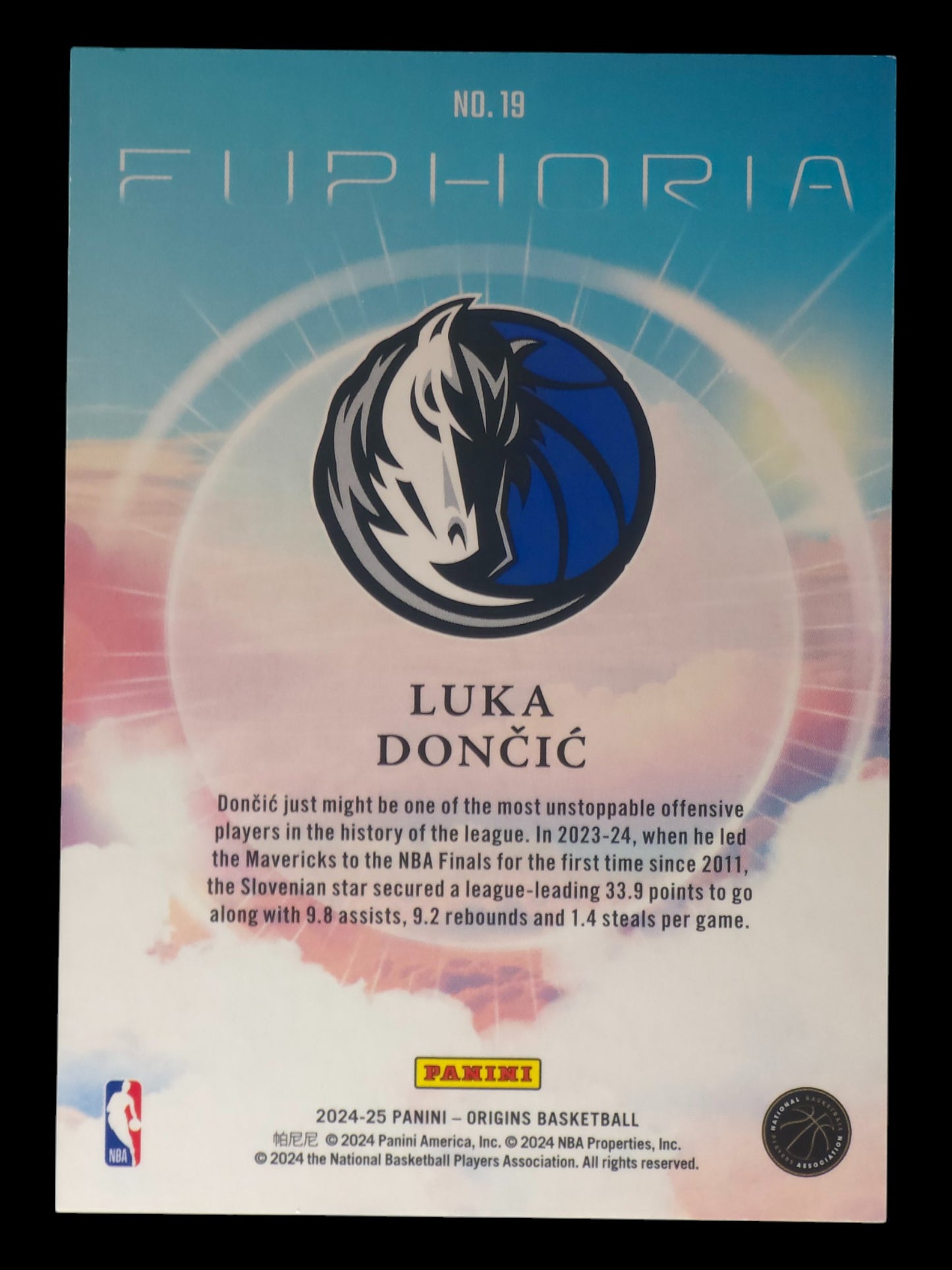 2024-25 LUKA DONCIC Euphoria Origins Mavericks #19