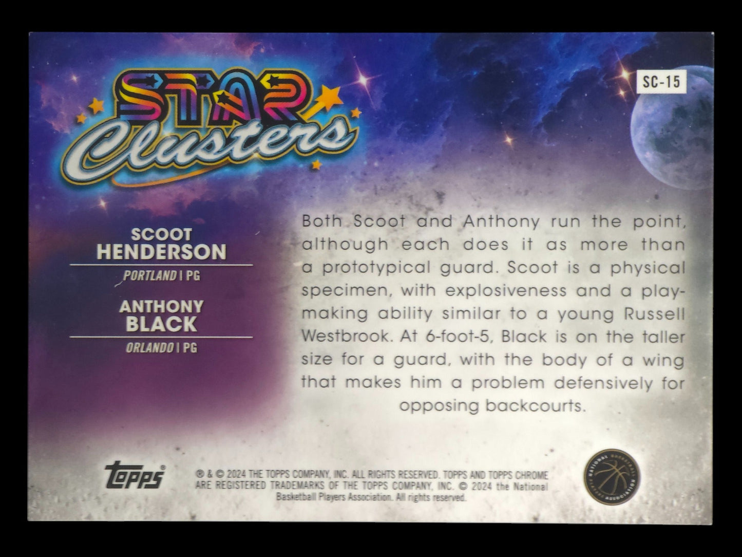 2024-25 BLACK / HENDERSON Star Clusters Black Eclipse 07/10 Topps Chrome