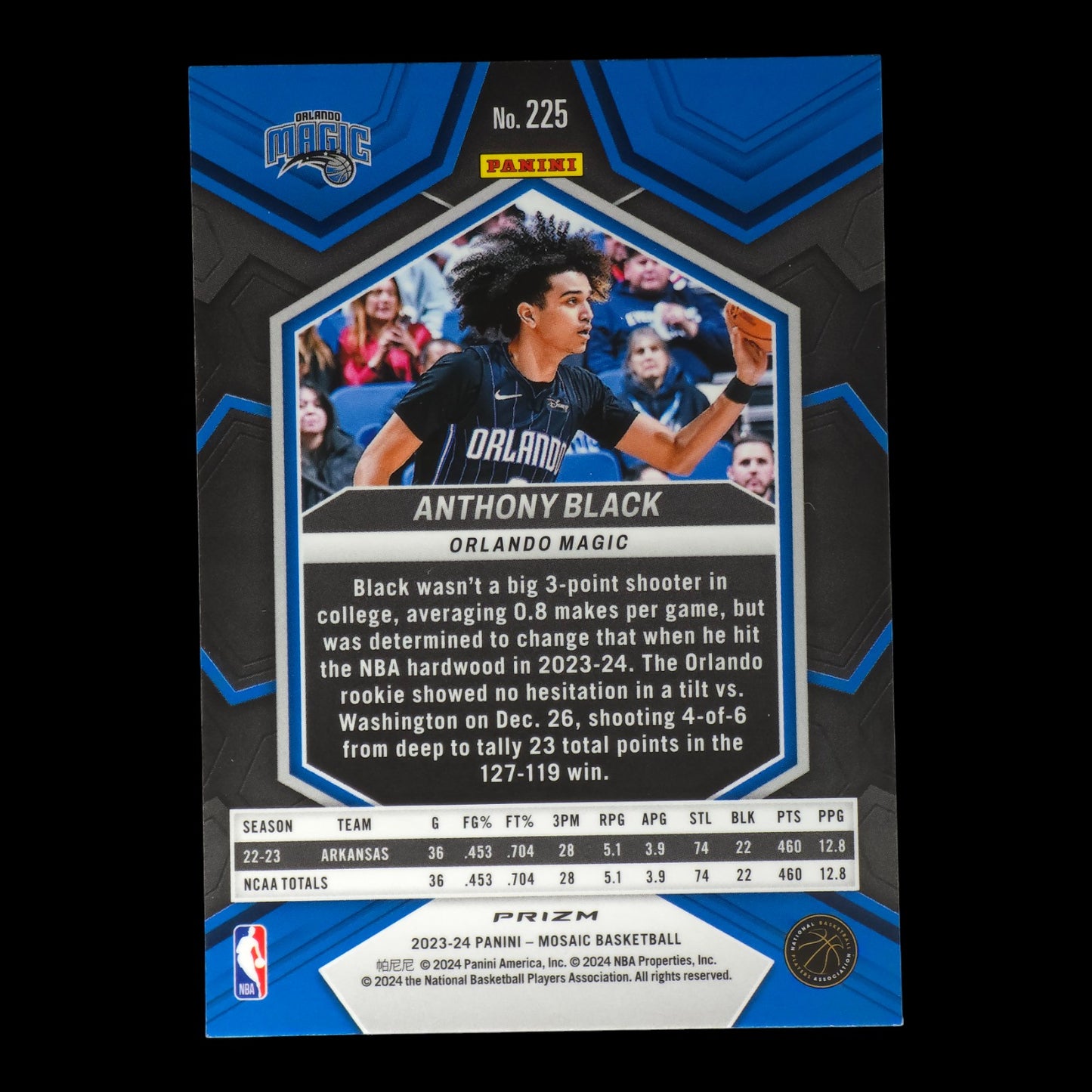 2023-24 ANTHONY BLACK Rookie Silver Mosaic Magic #225