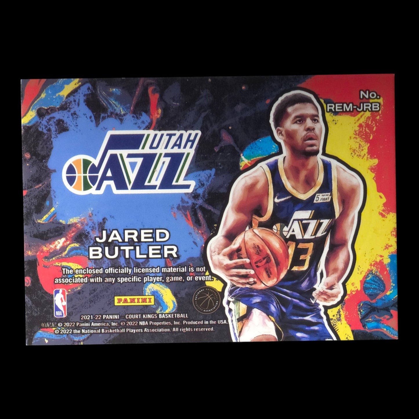 2021-22 JARED BUTLER Rookie Expressions Patch Court Kings Jazz REM-JRB