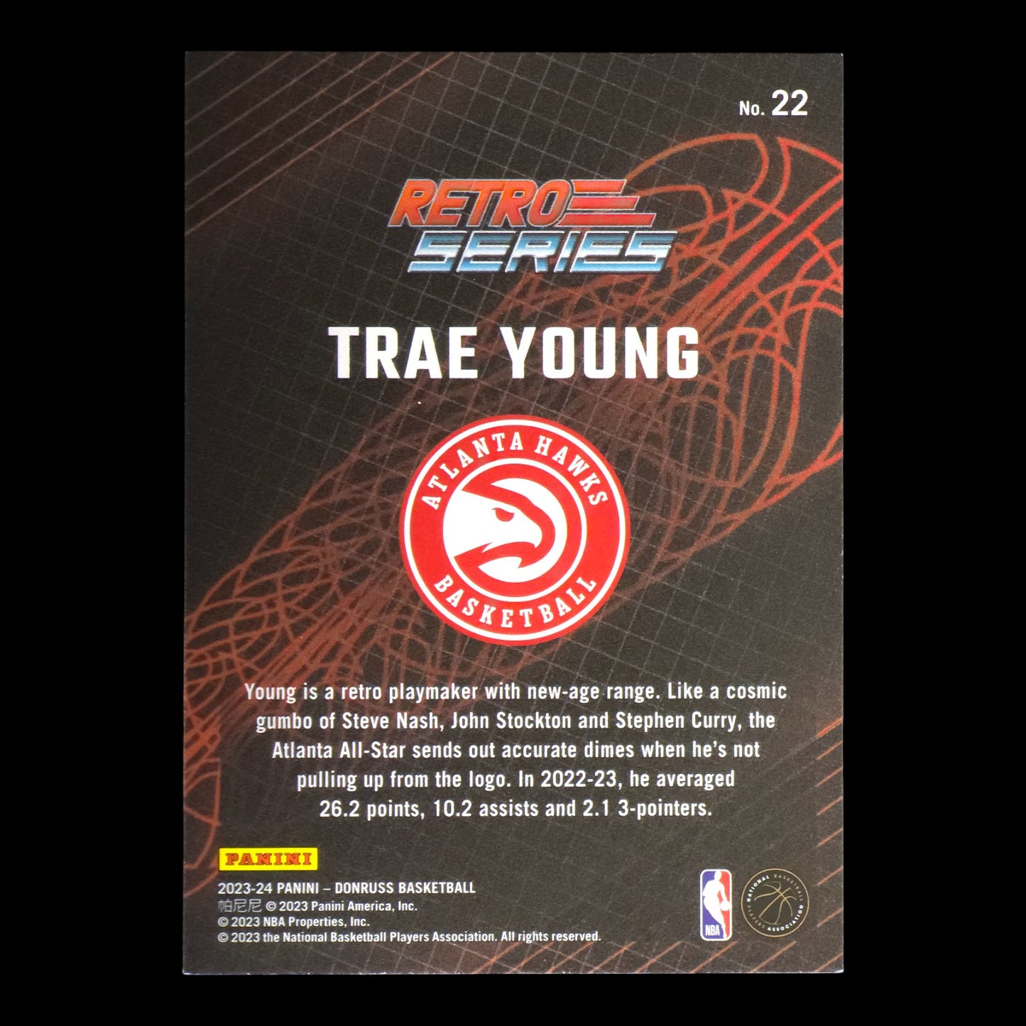 2023-24 TRAE YOUNG Retro Series Diamond Donruss Hawks #22