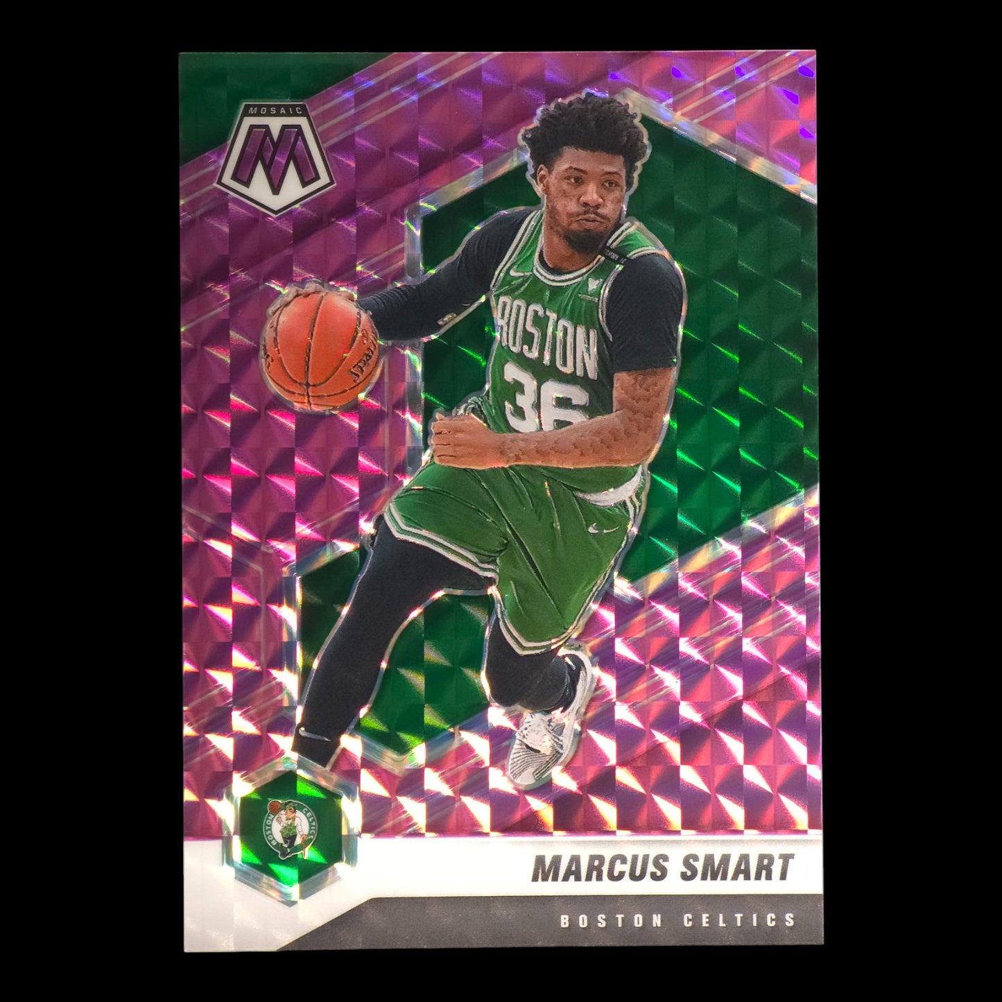 2020-21 MARCUS SMART Pink 41/49 Mosaic Celtics #99