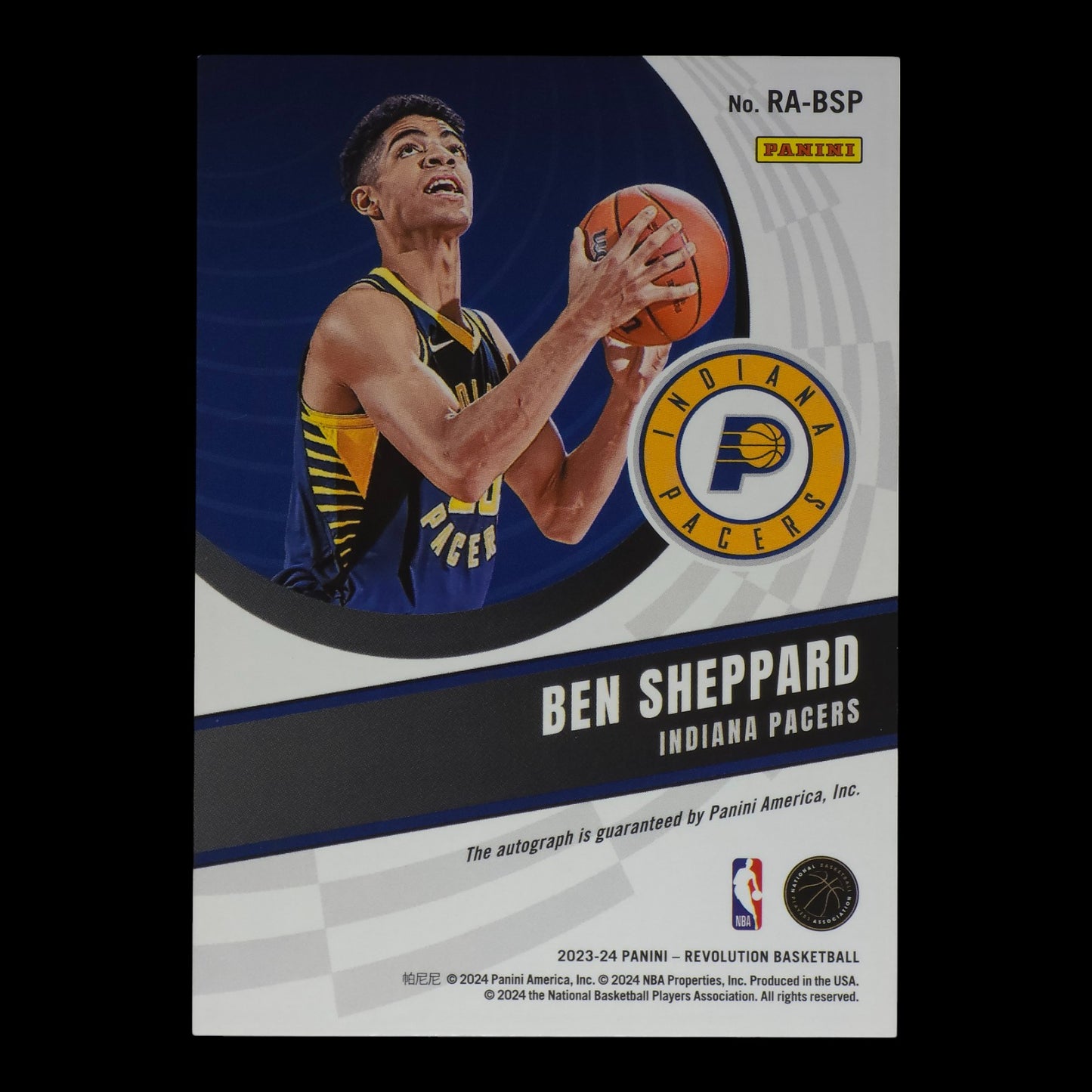 2023-24 BEN SHEPPARD Rookie Autograph Revolution Pacers RA-BSP