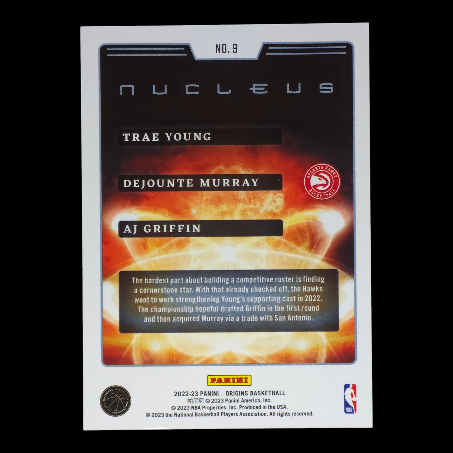 2022-23 YOUNG MURRAY GRIFFIN Nucleus Origins Hawks #9