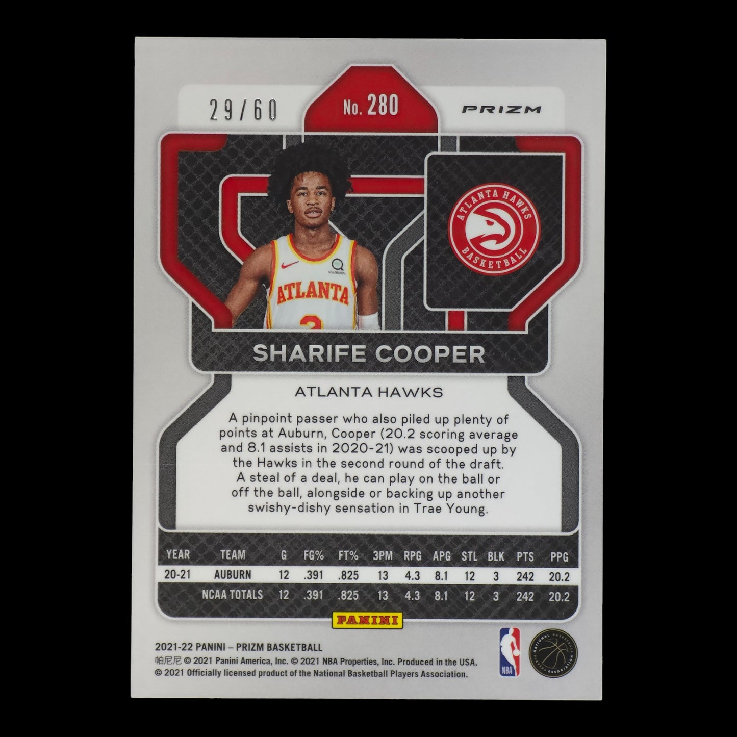 2021-22 SHARIFE COOPER Orange Wave 29/60 Prizm #280
