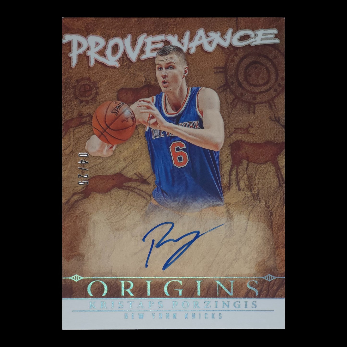 2024-25 KRISTAPS PORZINGIS Provenance On Card Auto 4/25 Origins PA-POR