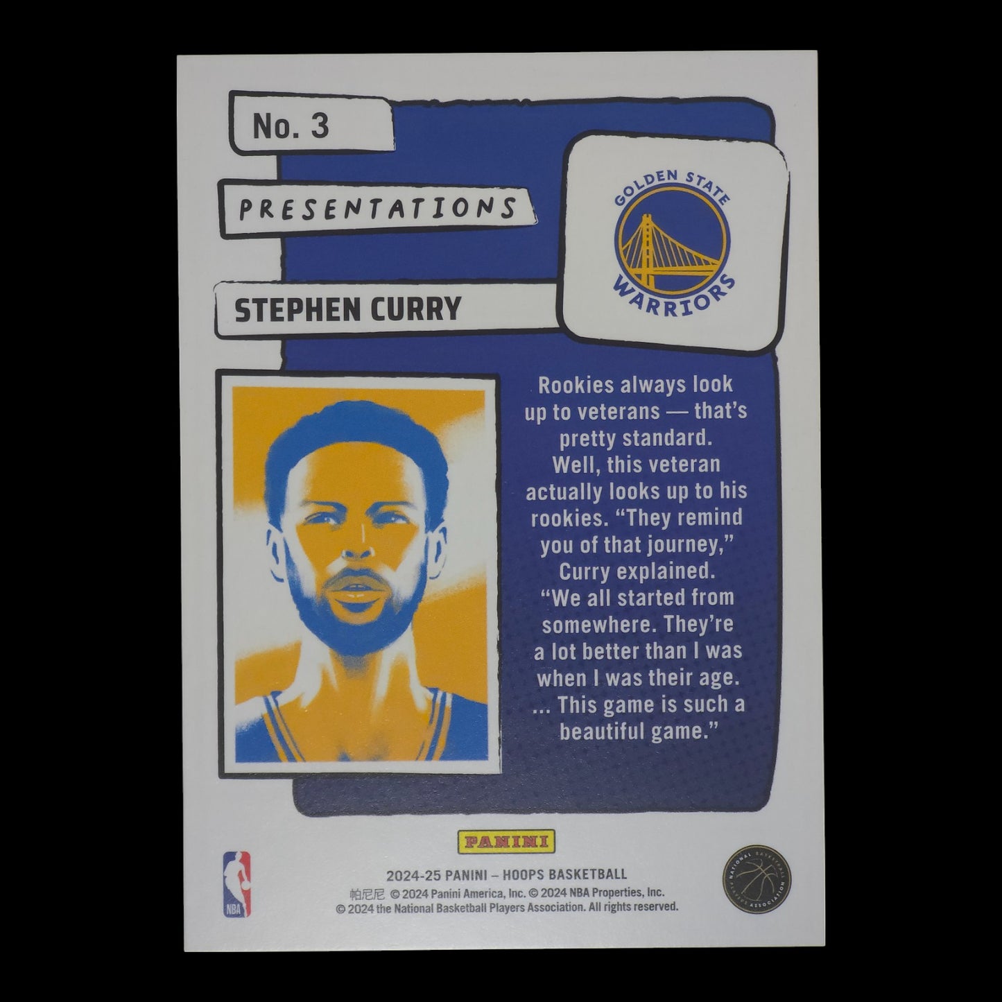 2024-25 STEPHEN CURRY Presentations SSP Case Hit Hoops GSW #3