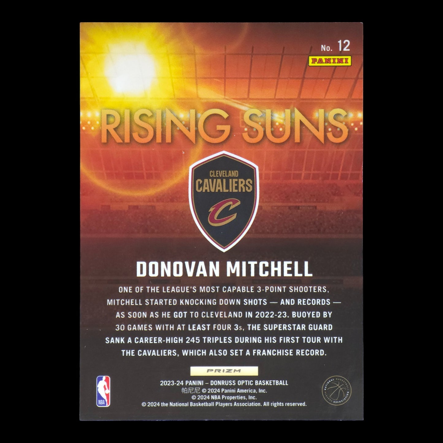 2023-24 DONOVAN MITCHELL Rising Suns Disco Optic Cavs #12