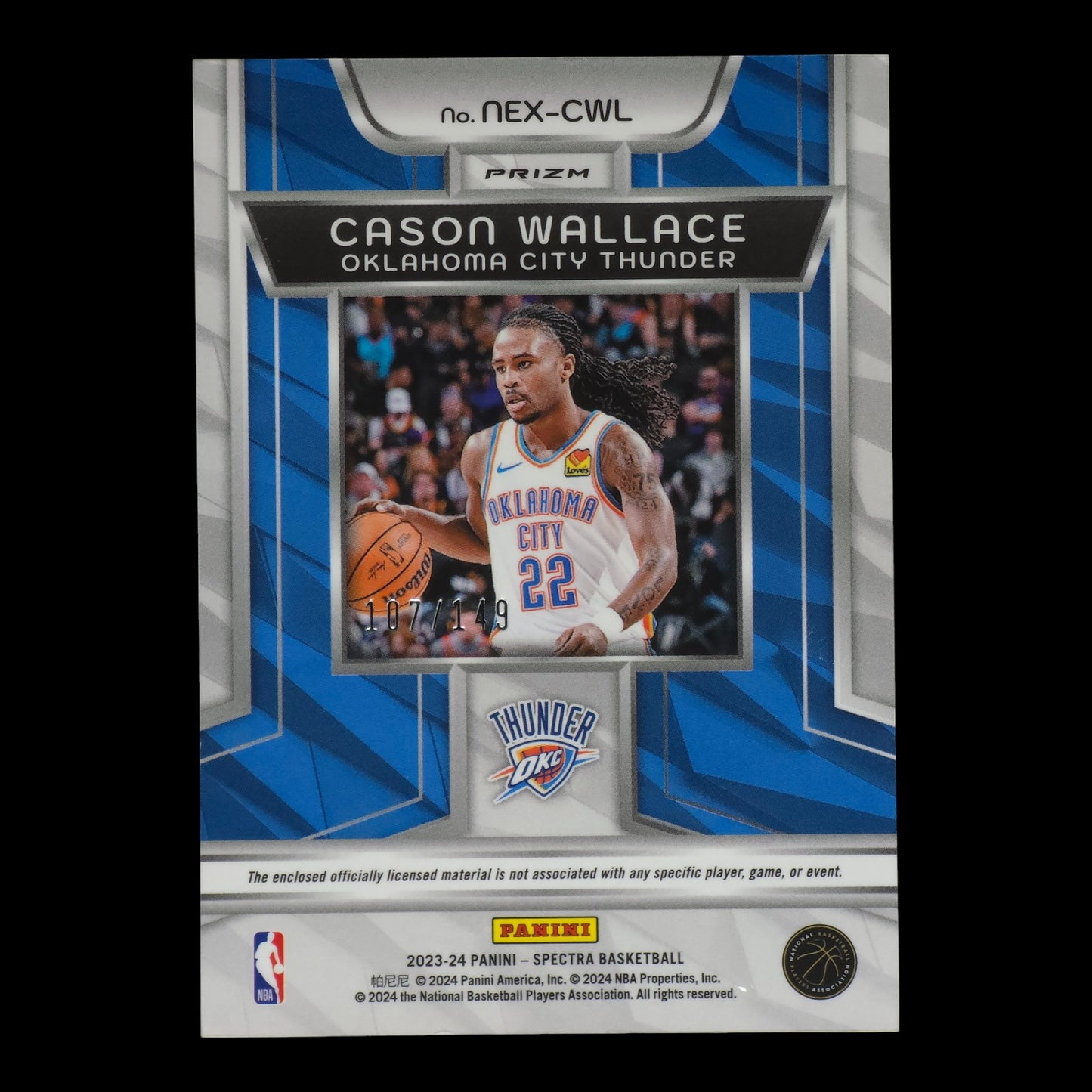 2023-24 CASON WALLACE Next Era 107/149 Spectra OKC NEX-CWL