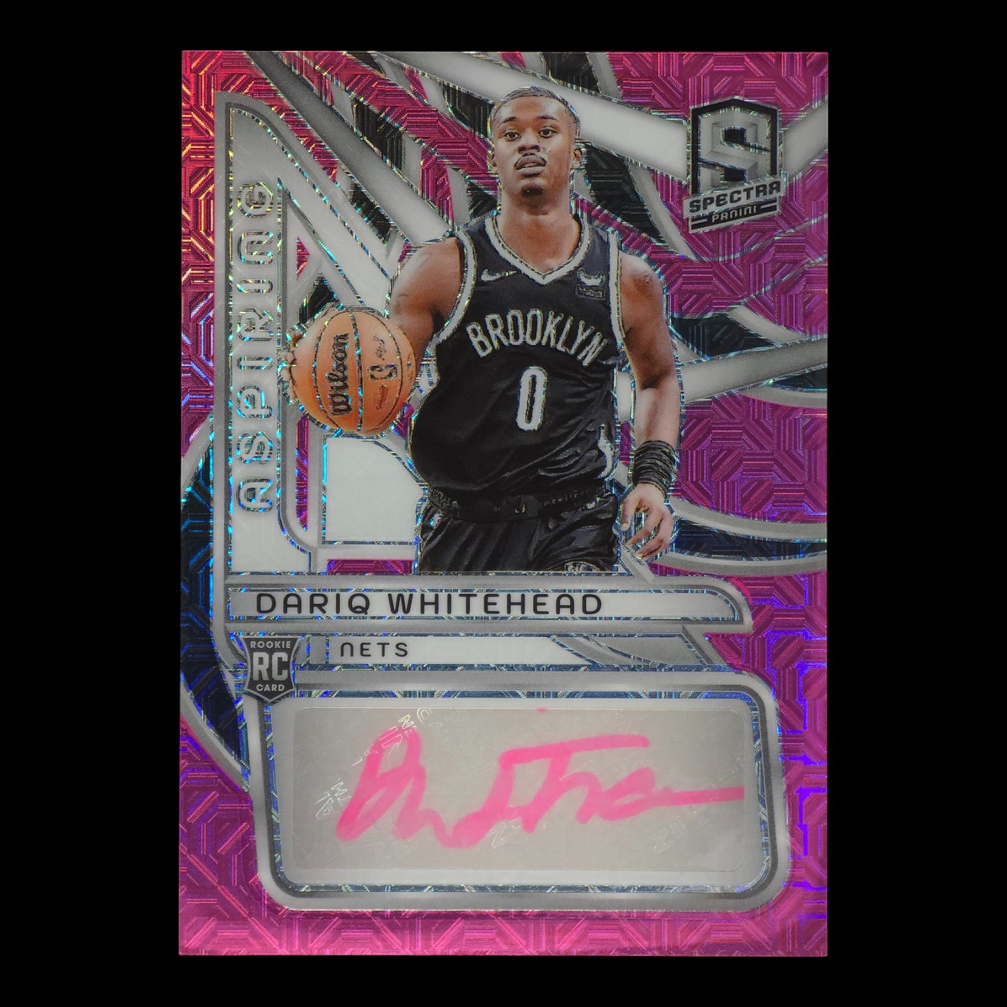 2023-24 DARIQ WHITEHEAD RC Aspiring Autograph pink Mojo 17/25 Spectra AA-DQW