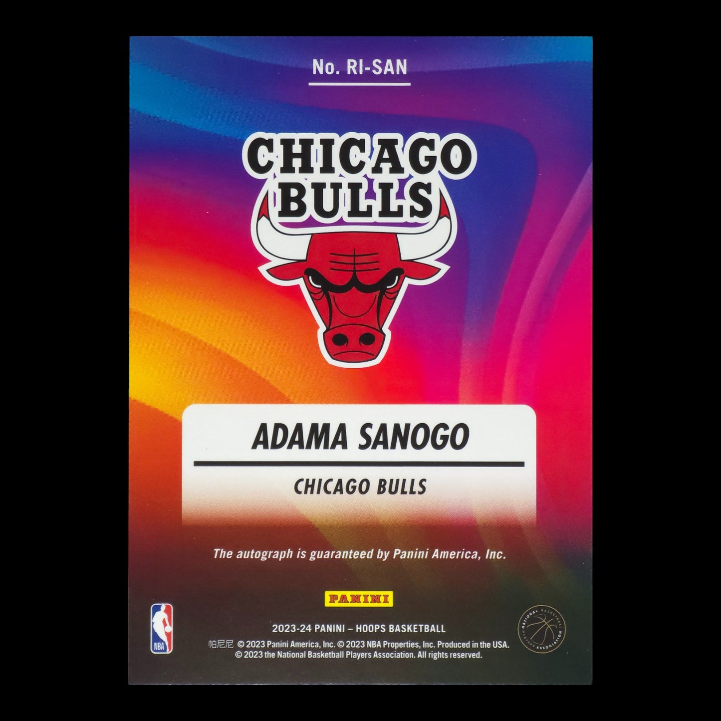2023-24 ADAMA SANOGO Rookie Ink Autograph Hoops Bulls RI-SAN