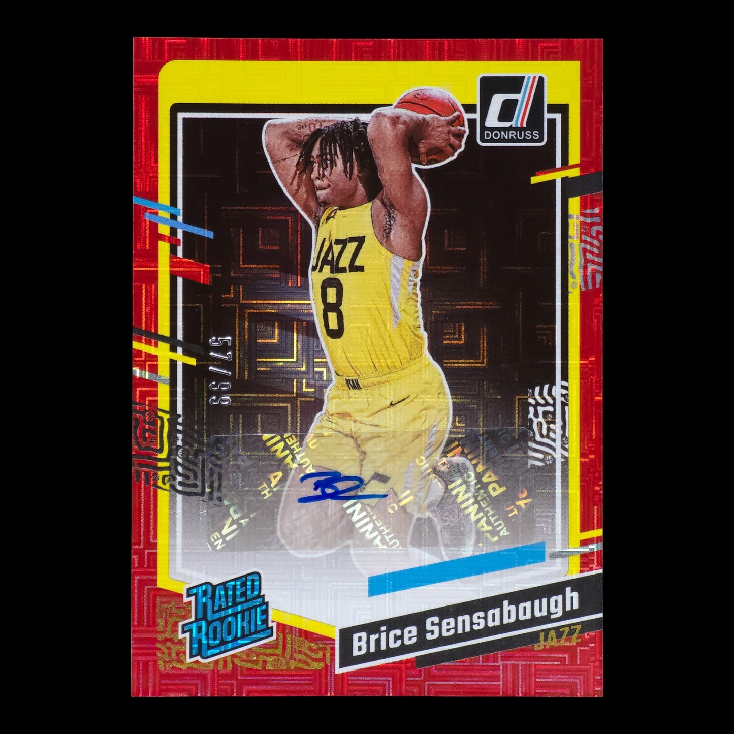 2023-24 BRICE SENSABAUGH Red Rated Rookie Auto 57/99 Donruss Choice #292