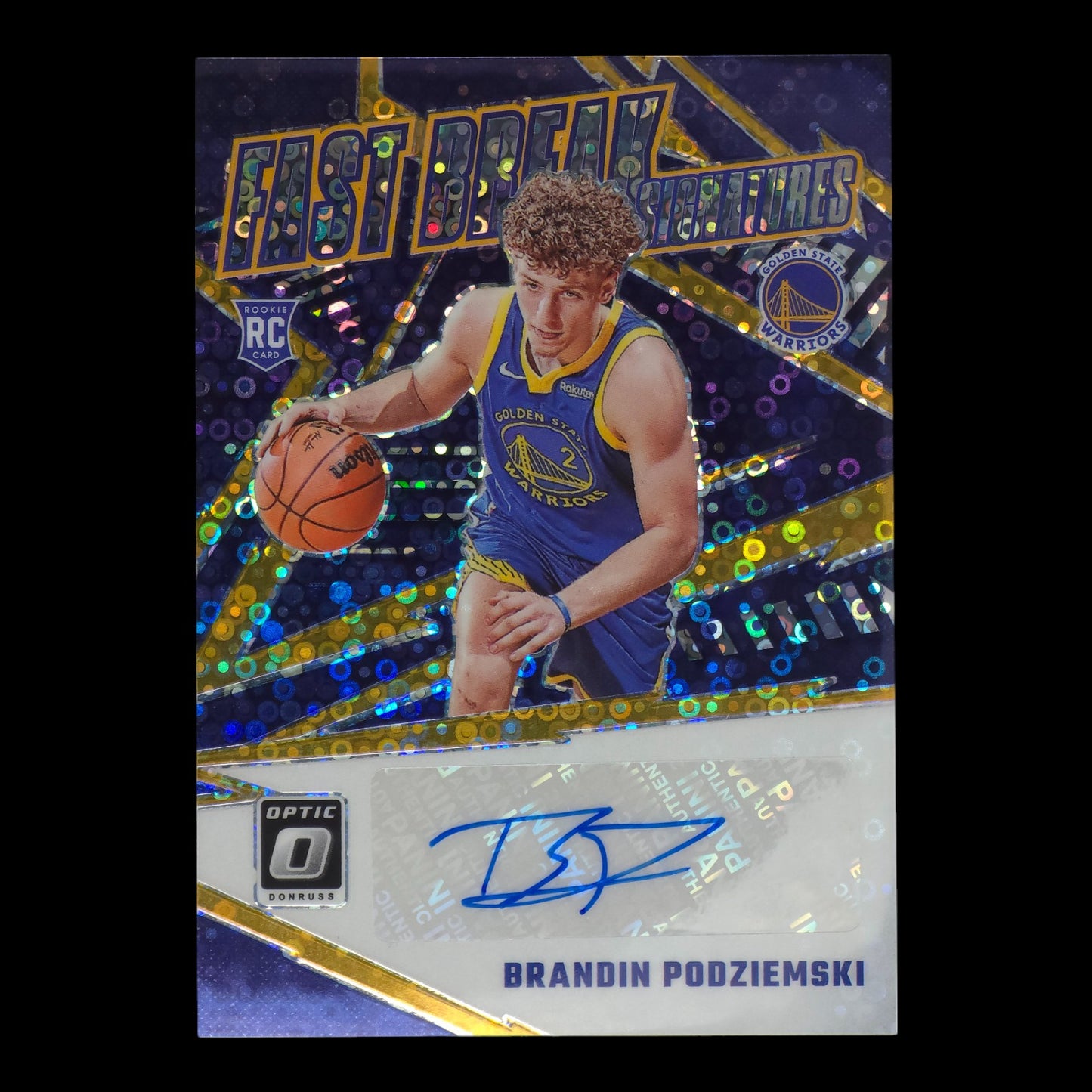 2023-24 Brandin Podziemski Fast Break Signatures Rookie Optic GWS FBS-POD