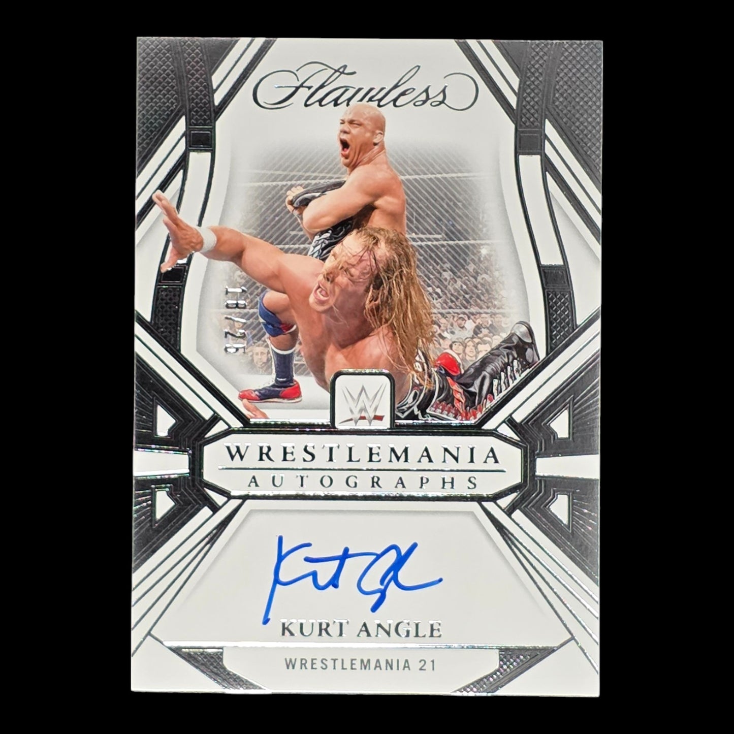 2024 KURT ANGLE Wrestlemania Autographs On-Card 18/25 Flawless #WM-KAG