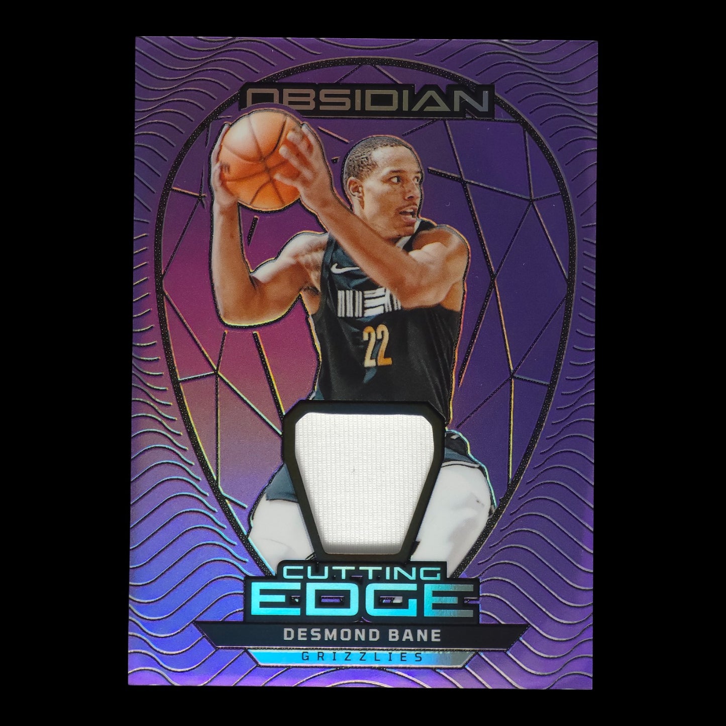 2023-24 DEMOND BANE Cutting Edge Purple Etch 47/49 Obsidian Grizzlies CE-DBA