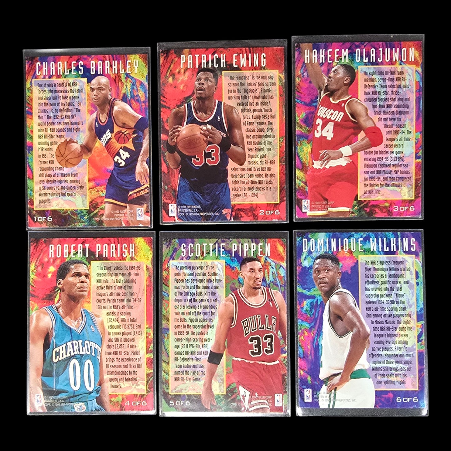 1994-95 Fleer Super Star Complete Set 1-6 Barkley Pippen Wilkins