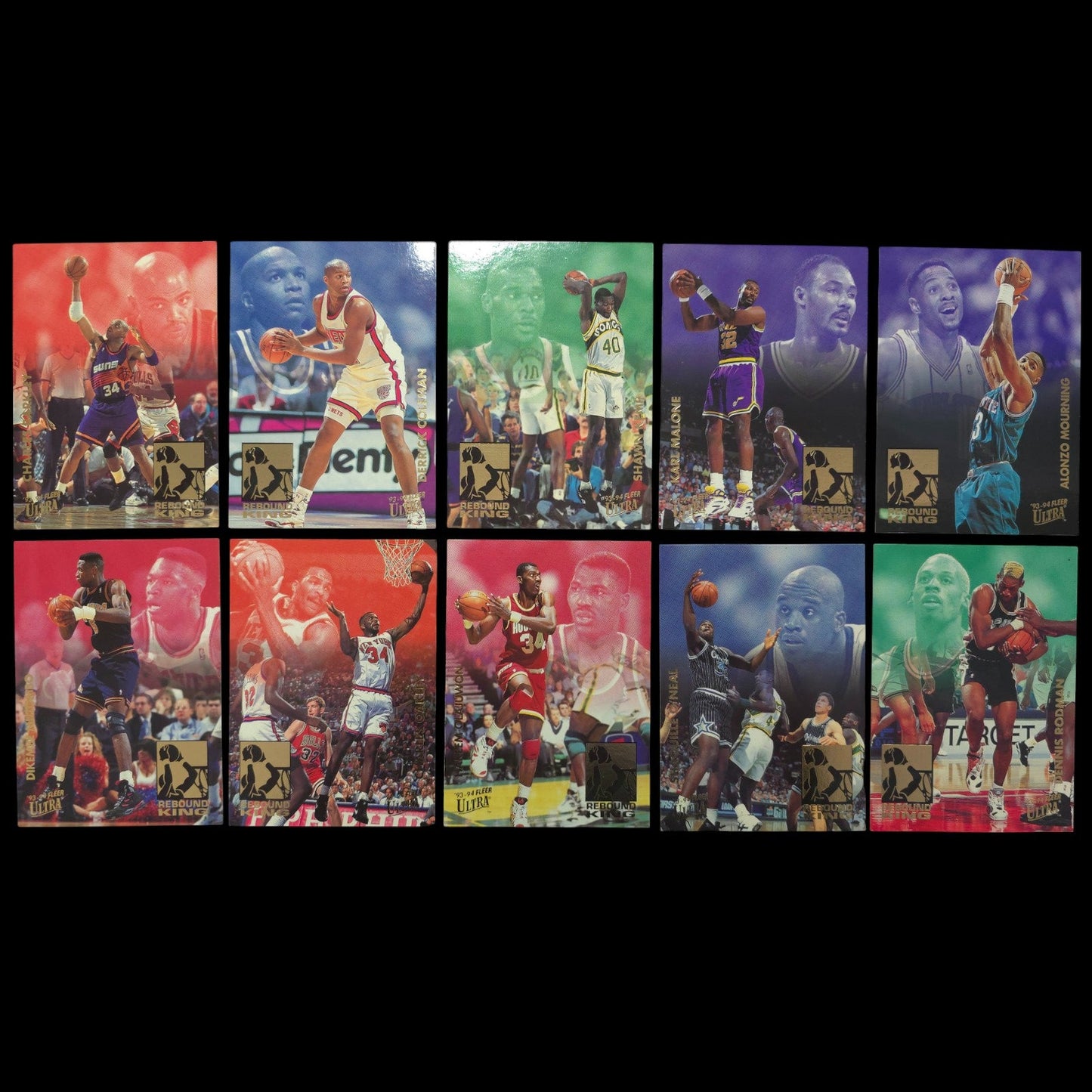 1993-94 Fleer Ultra Rebound King Complete Set 1-10 SHAQ/Barkley/Rodman/Kemp - 1