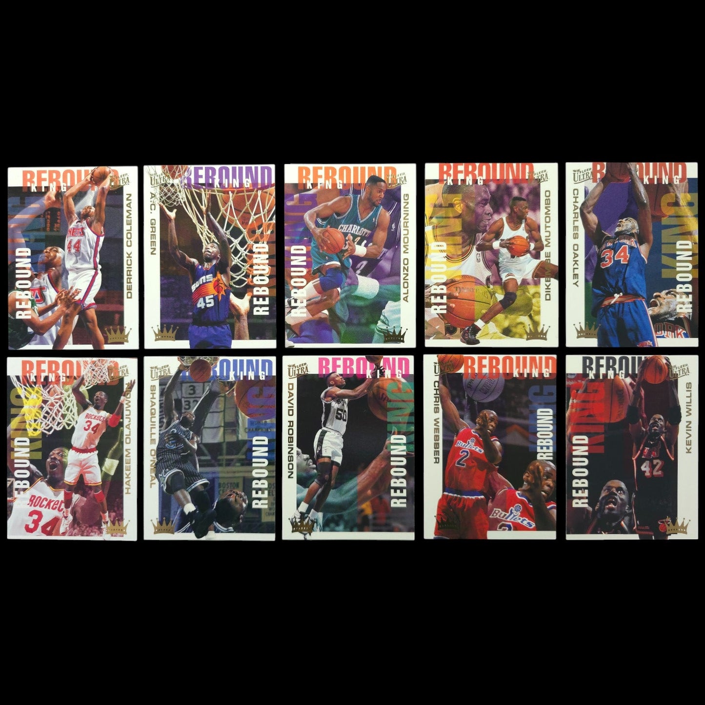 1994-95 Fleer Ultra Rebound King Complete Set 1-10 - 2