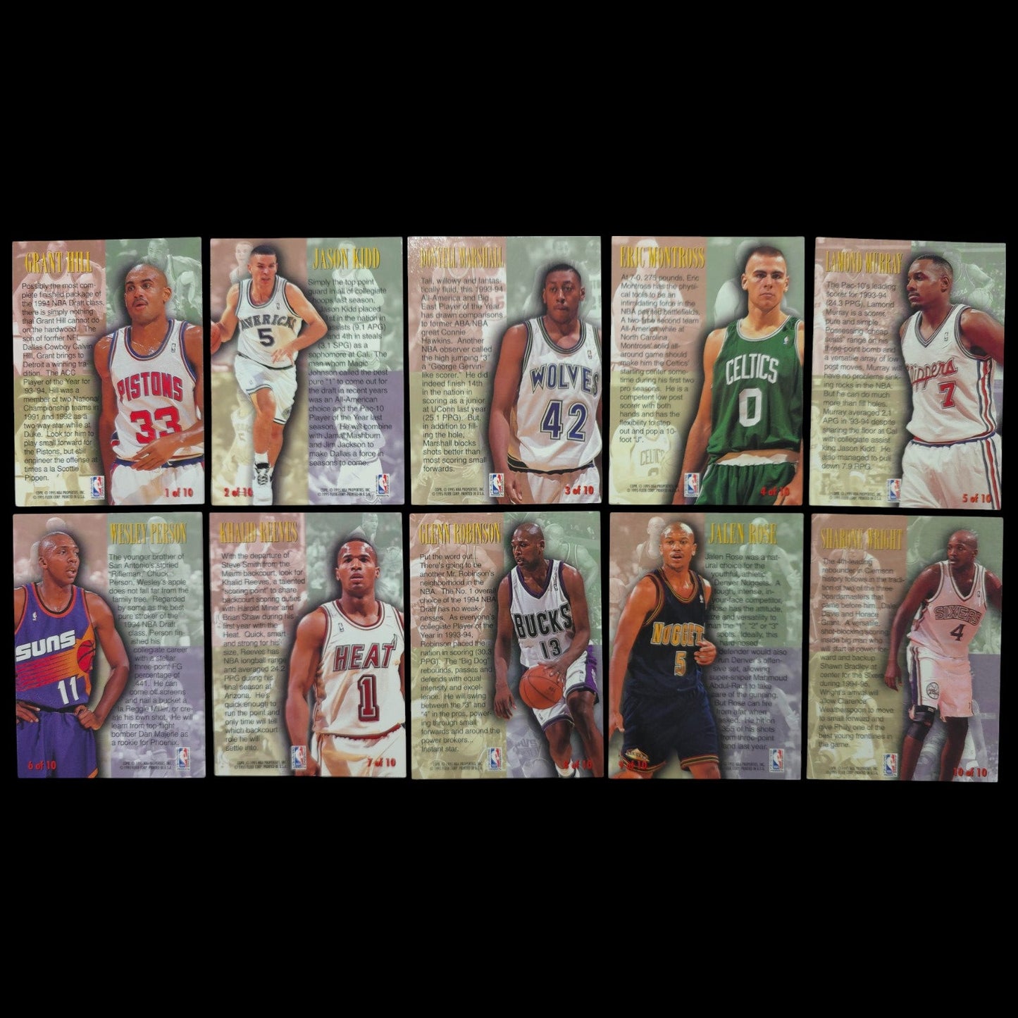 1994-95 Fleer 1st Year Phenom Set 1-10 Rookies