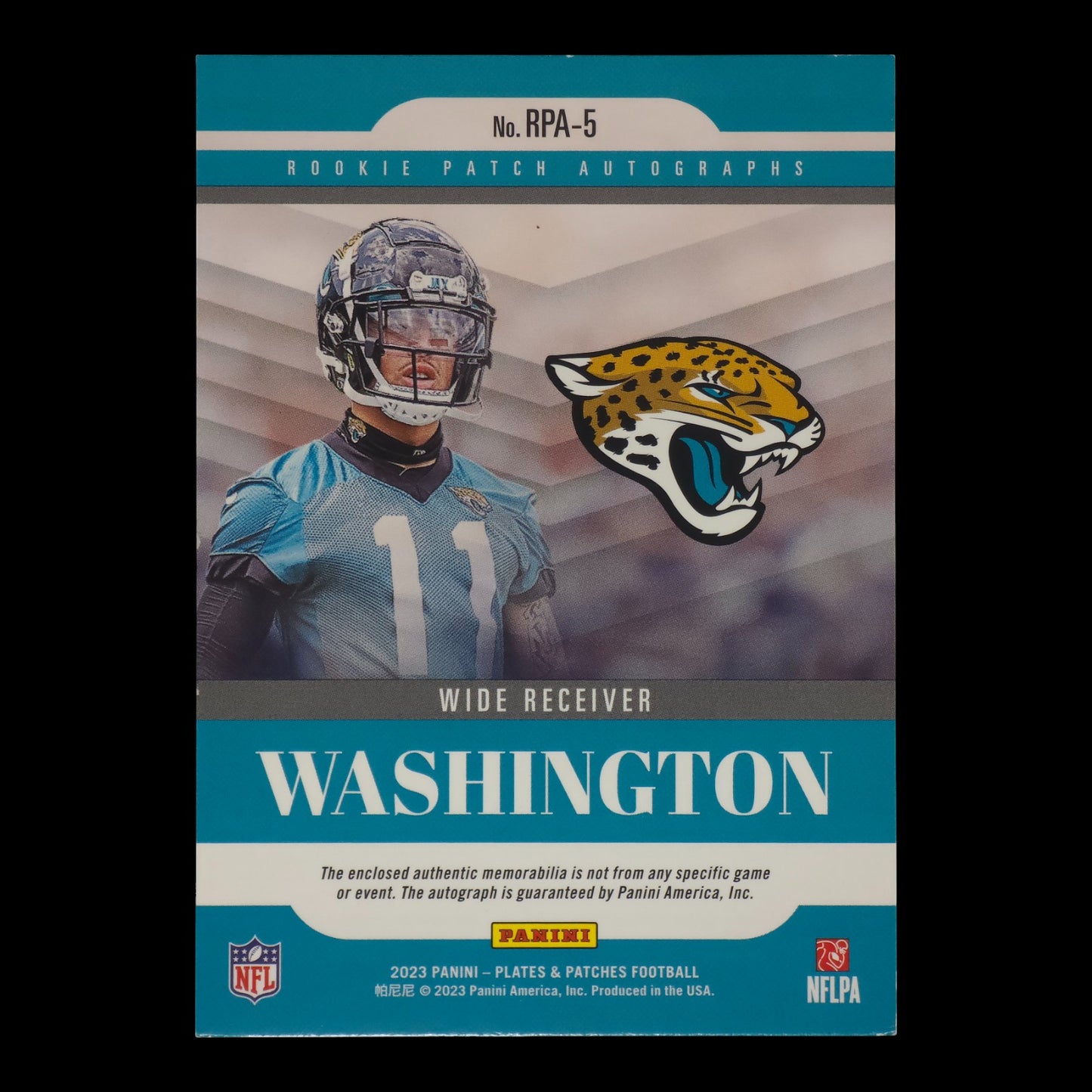 2023-24 PARKER WASHINGTON Plates & Patches RPA 105/149 RPA-5