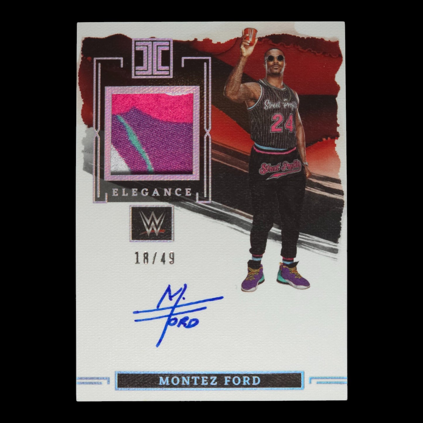 2023 MONTEZ FORD Smack Down Elegance Memorabilia Auto 18/49 Impeccable EM-MZF
