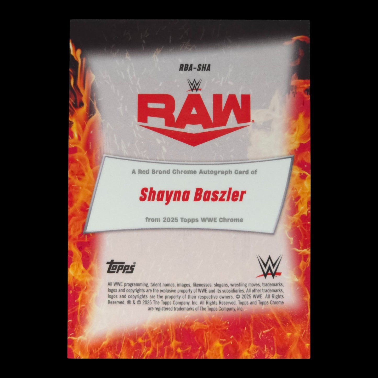 2025 SHAYNA BASZLER Orange Geometric Refractor 17/25 RAW Topps Chrome RBA-SHA
