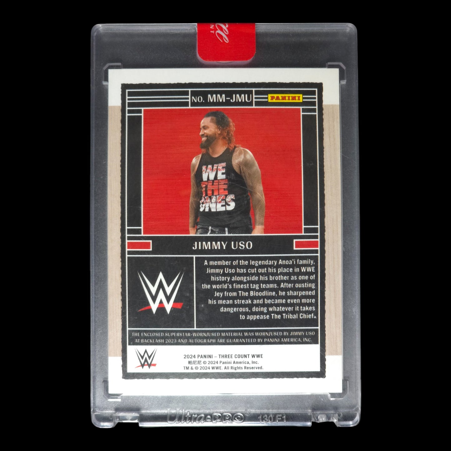 2024 JIMMY USO Patch Auto 31/49 Panini Three Count MM-JMU