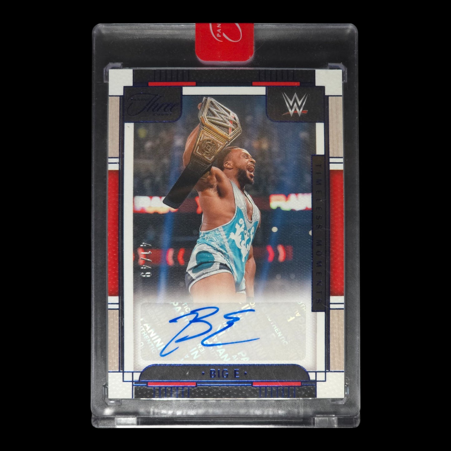 2024 BIG E Purple Timeless Moments Autographs 41/49 Panini Three Count TV-BGE