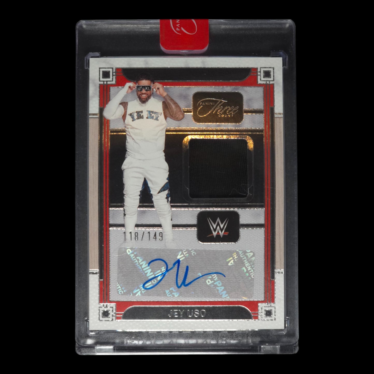 2024 JEY USO Patch Auto 118/149 RAW Panini Three Count MA-JUS