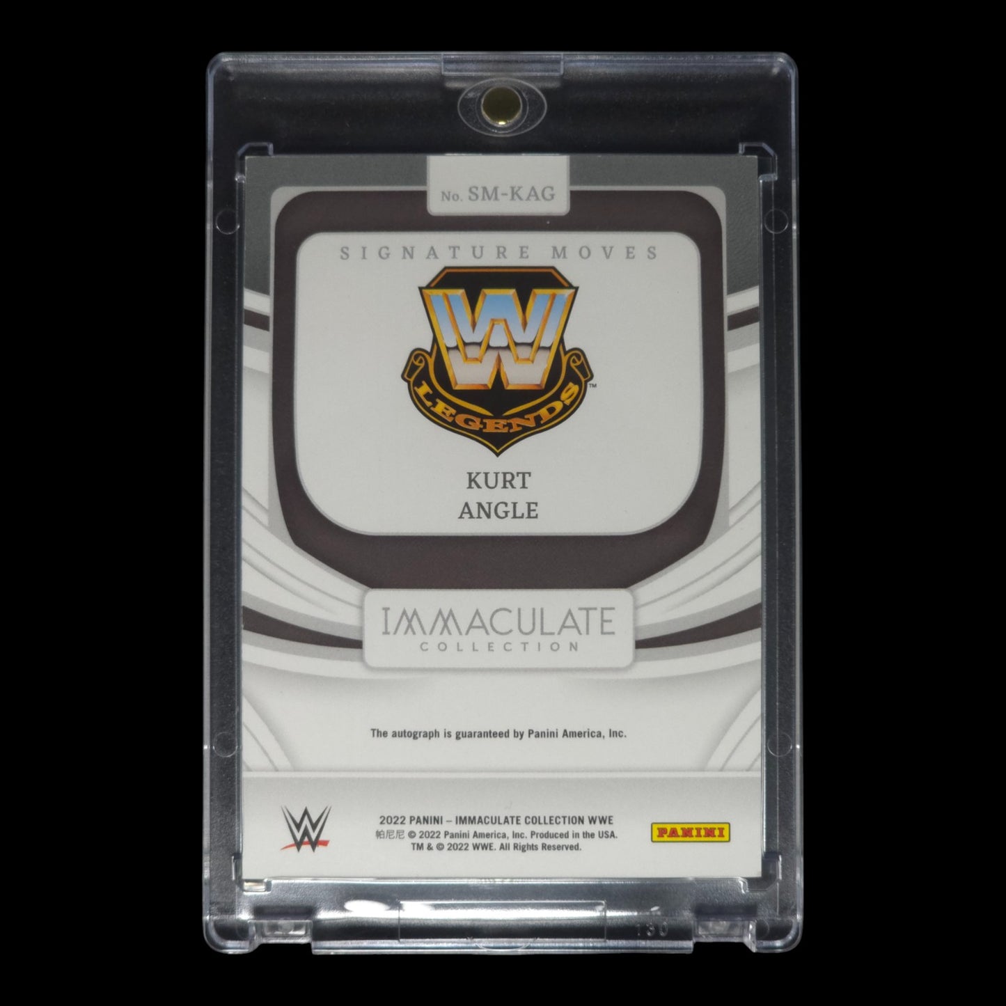 2022 KURT ANGLE Signature Moves 4/75 On Card Immaculate SM-KAG