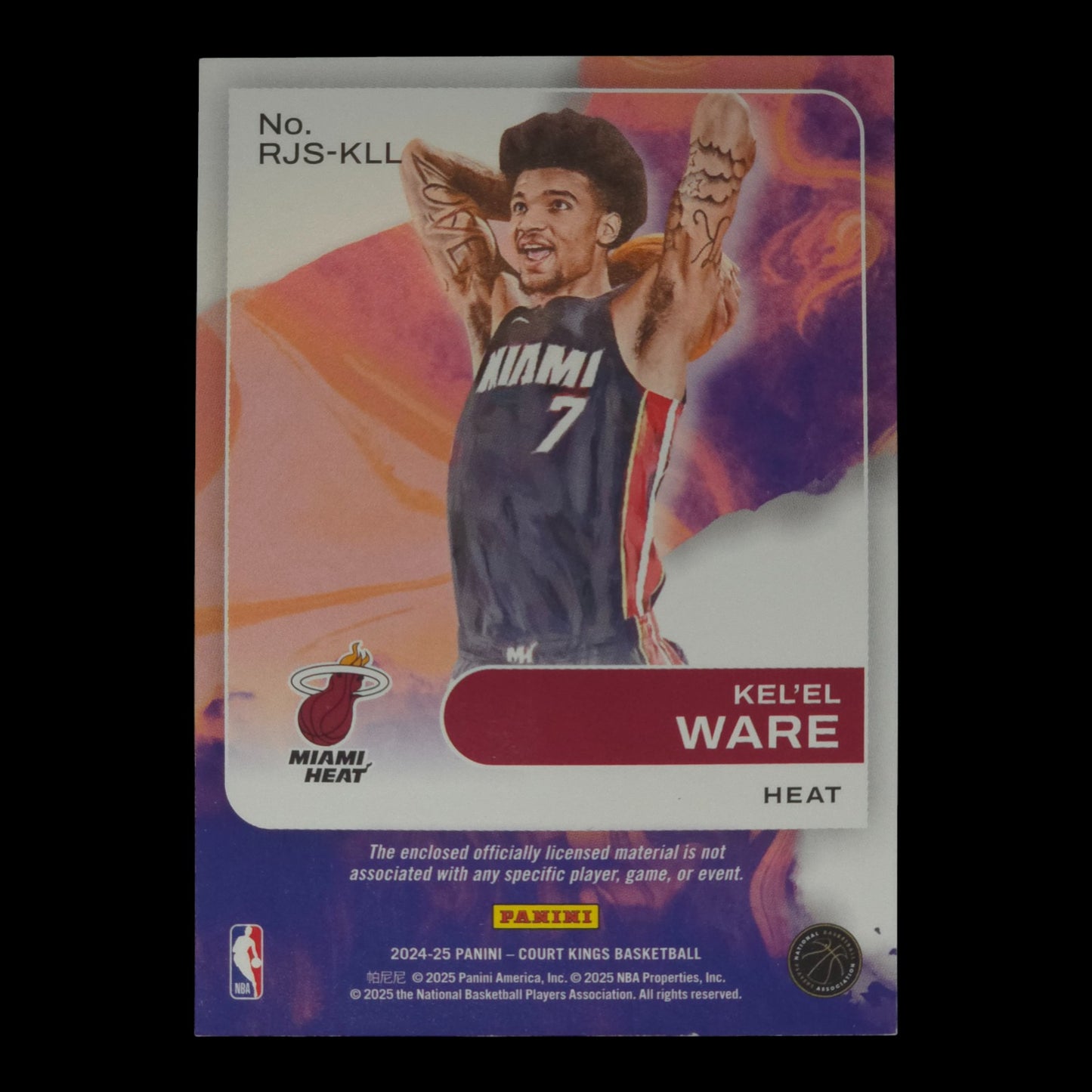 2024-25 KEL'EL WARE Rookie Swatches Court Kings Heat RJS-KLL