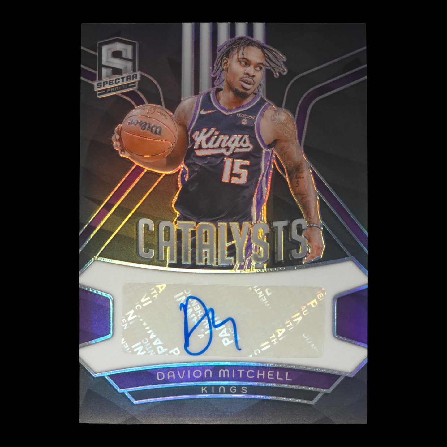 2023-24 DAVION MITCHELL Catalysts Autograph 57/99 Spectra Kings CS-DVM