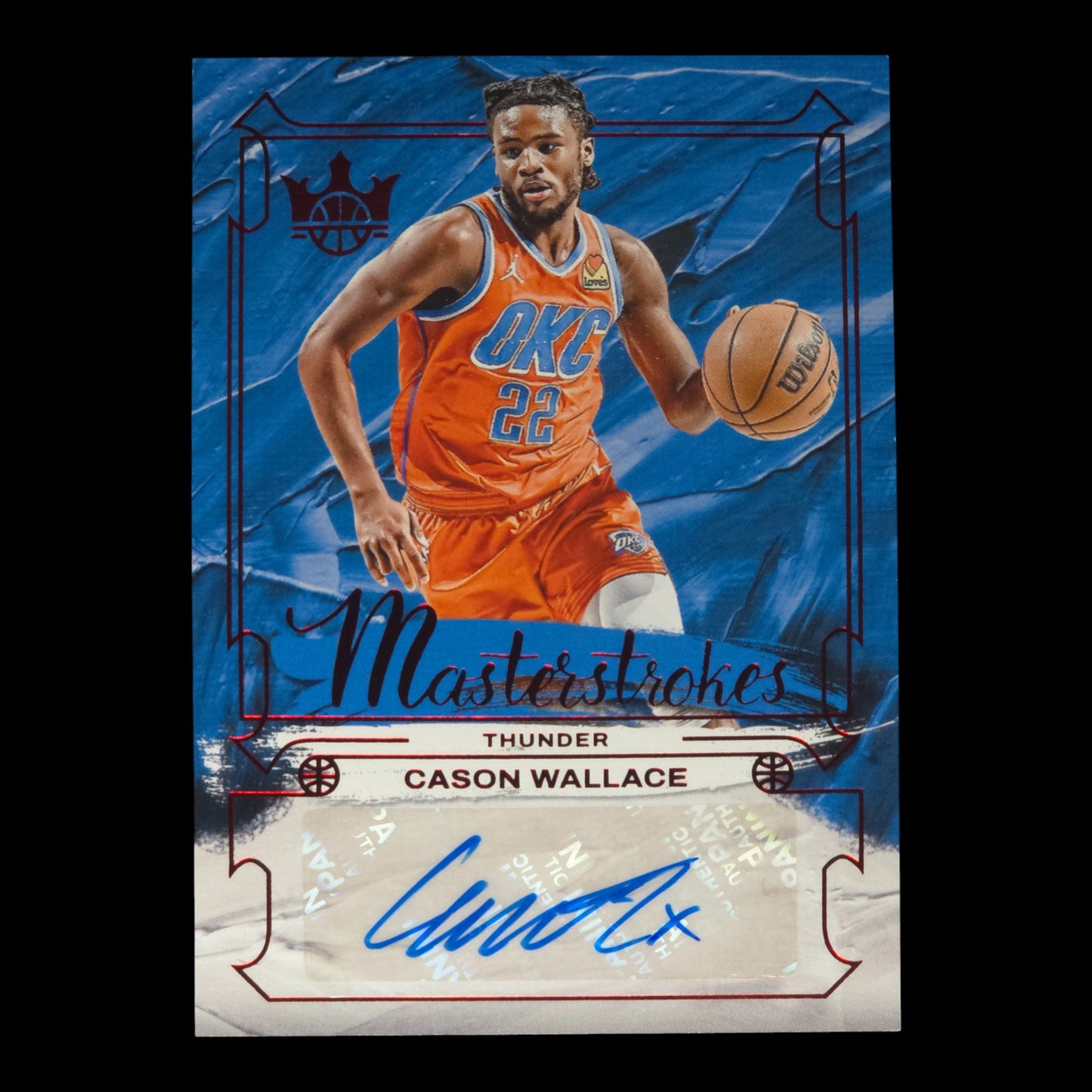 2024-25 CASON WALLACE Masterstrokes Autograph Ruby 11/75 Court Kings MS-WAL