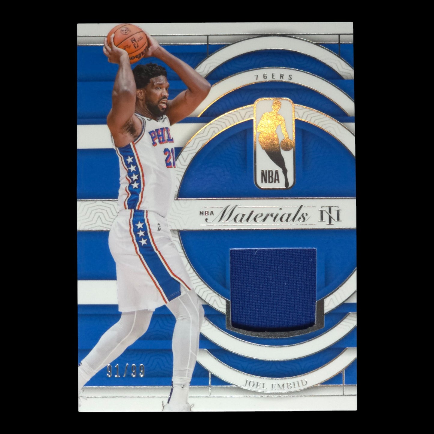 2023-24 JOEL EMBIID NBA Materials 91/99 Game Worn National Treasures NM-JOE