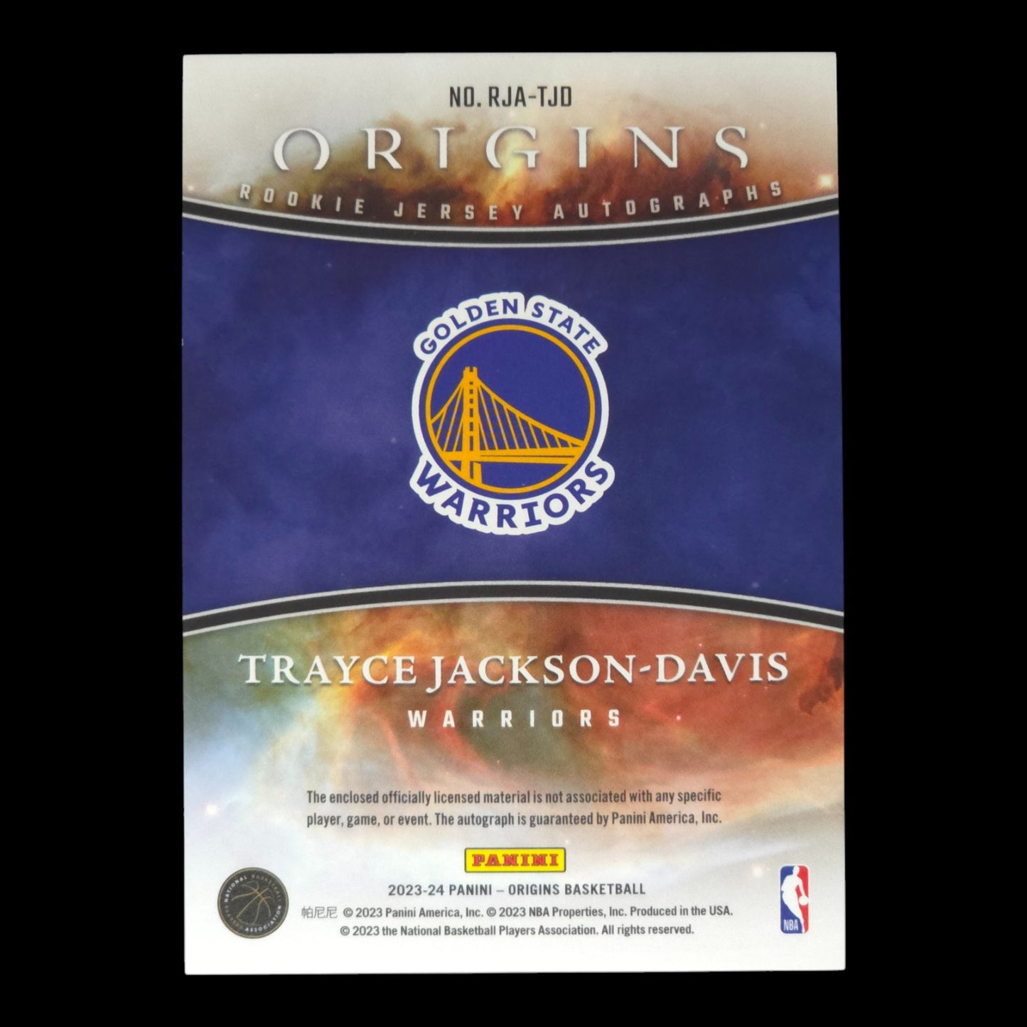 2023-24 TRAYCE JACKSON-DAVIS Rookie Jersey Autographs Origins RJA-TJD