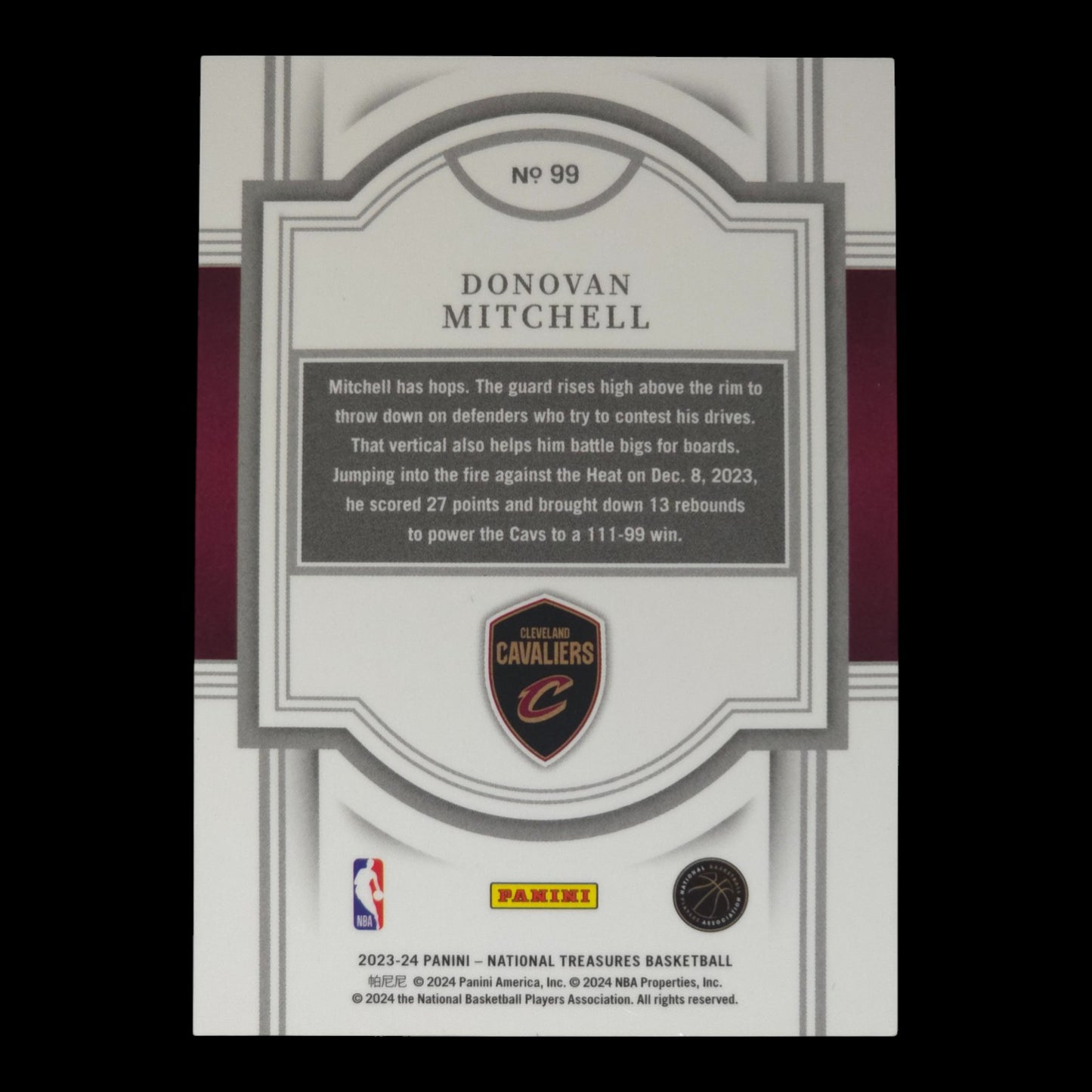 2023-24 DONOVAN MITCHELL 79/99 National Treasures Cavs #99