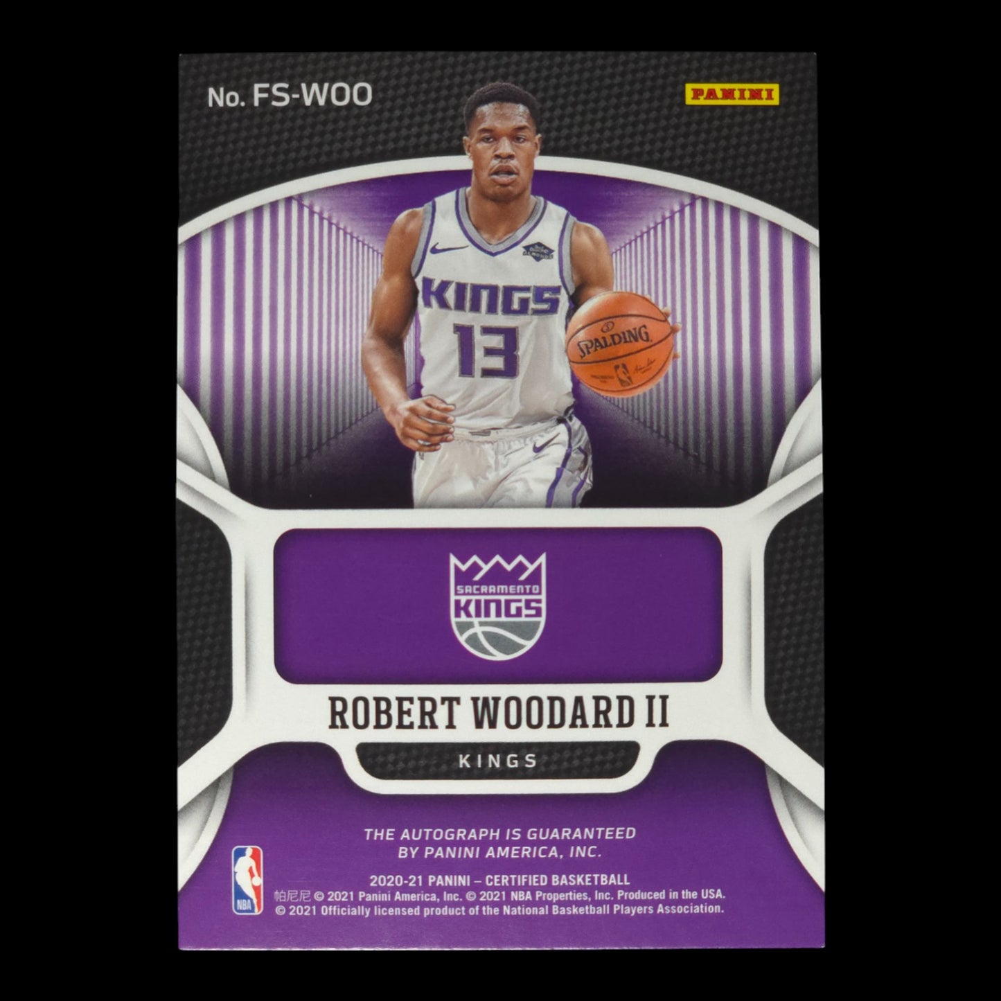 2020-21 ROBERT WOODARD II Fresh Faces Autograph Certified Kings FS-WOO