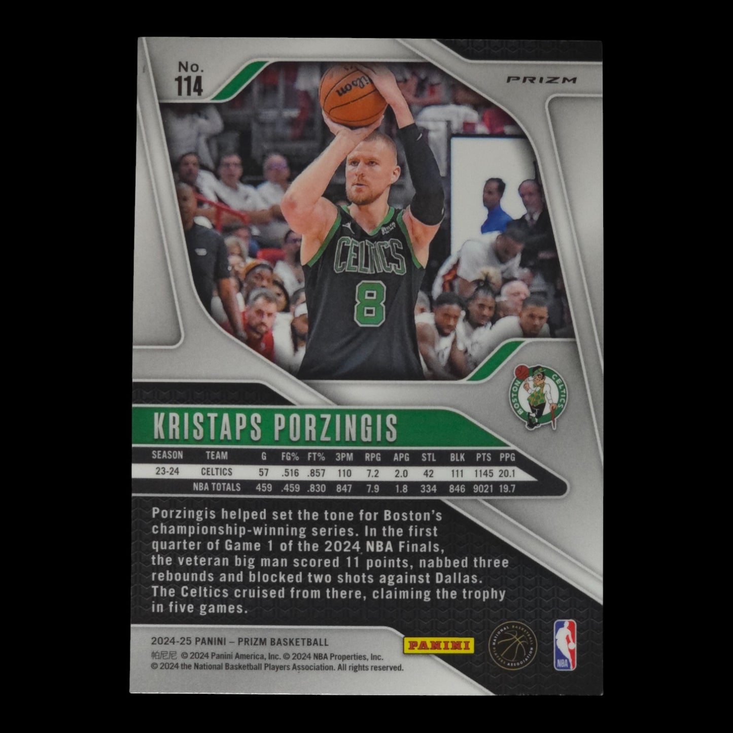 2024-25 KRISTAPS PORZINGIS Snake Skin SP Prizm Celtics #114
