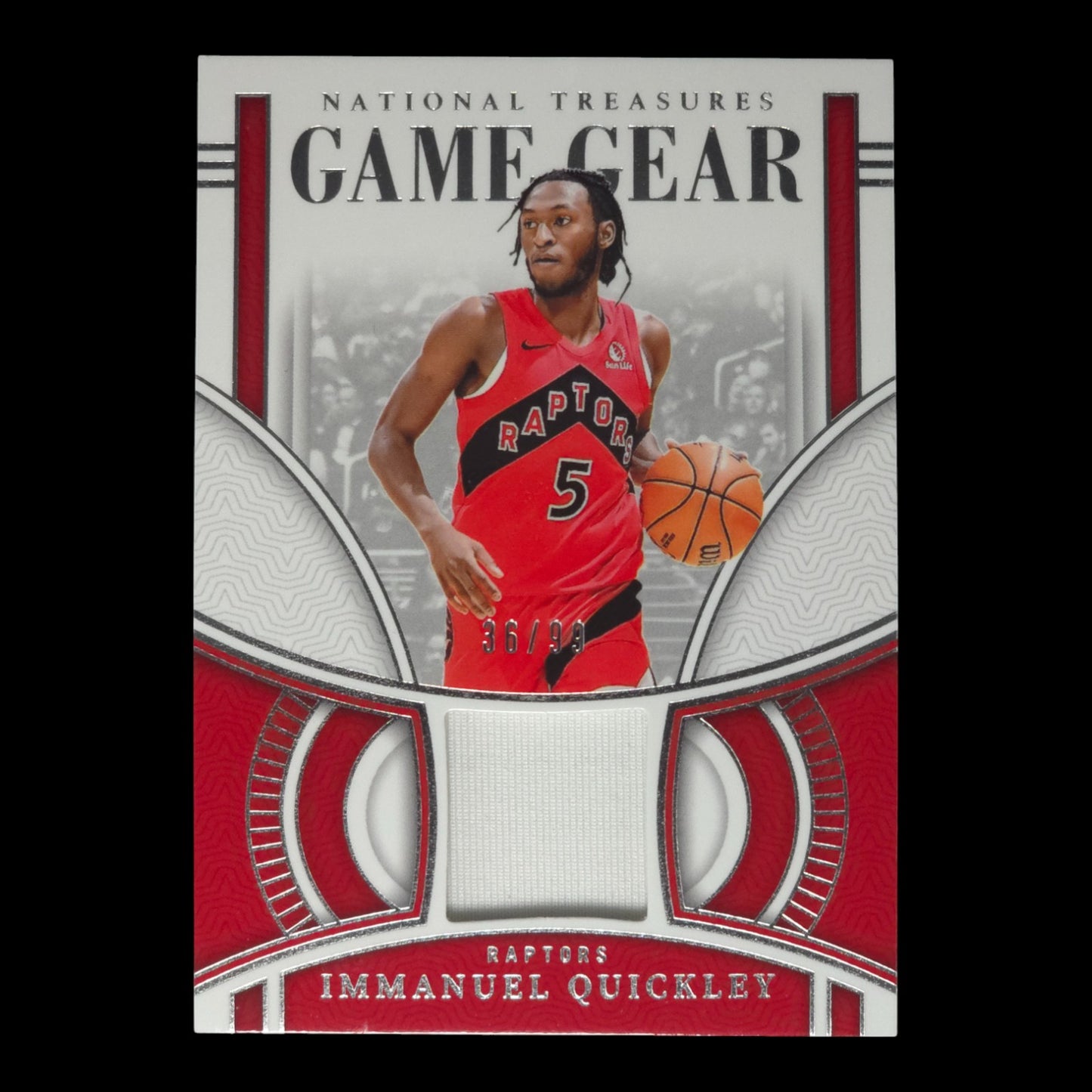2023-24 IMMANUEL QUICKLEY Game Gear 36/99 Game Worn National Treasures GG-IMM