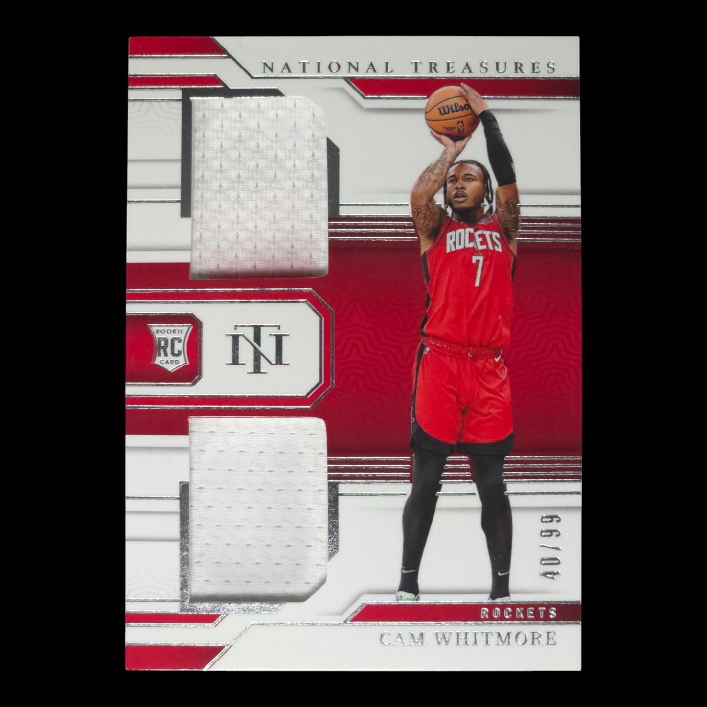 2023-24 CAM WHITMORE Rookie Dual Materials 40/99 National Treasures RD-CAM