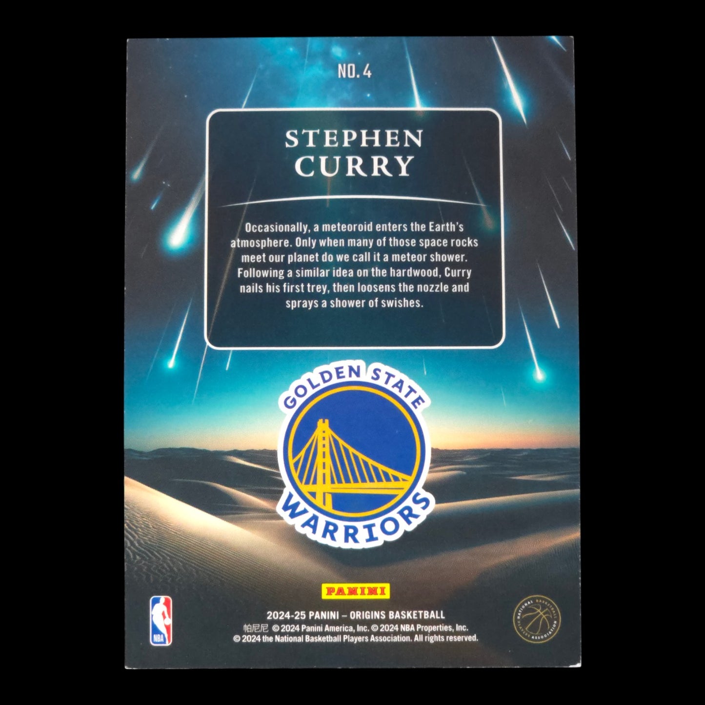 2024-25 STEPHEN CURRY Meteor Shower Pink 65/99 Origins Warriors #4